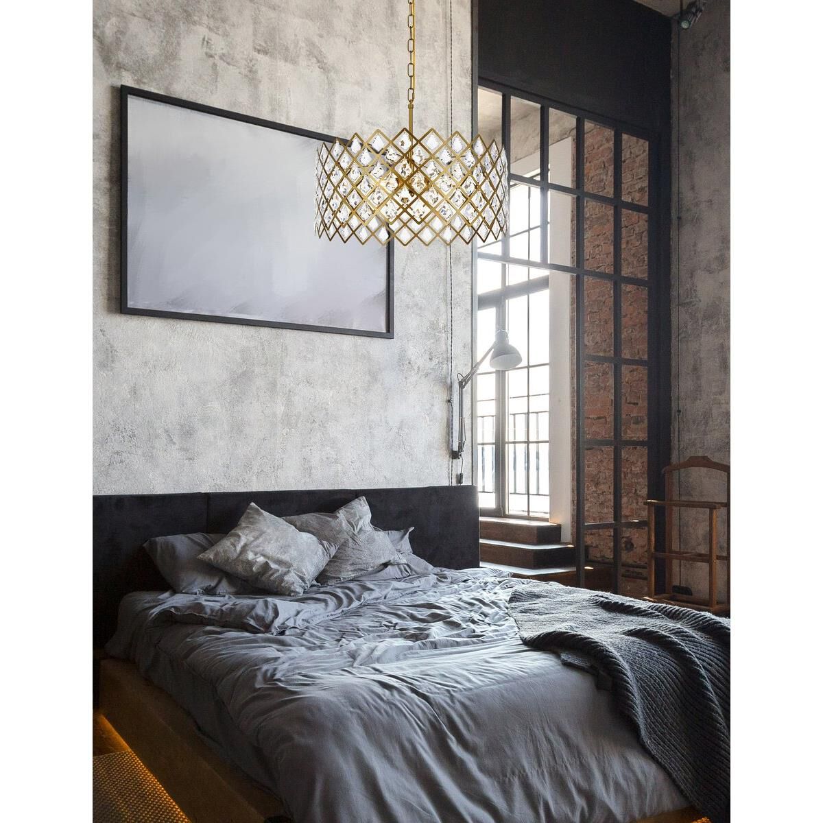 Shown in Brass finish and Royal Cut Clear crystal