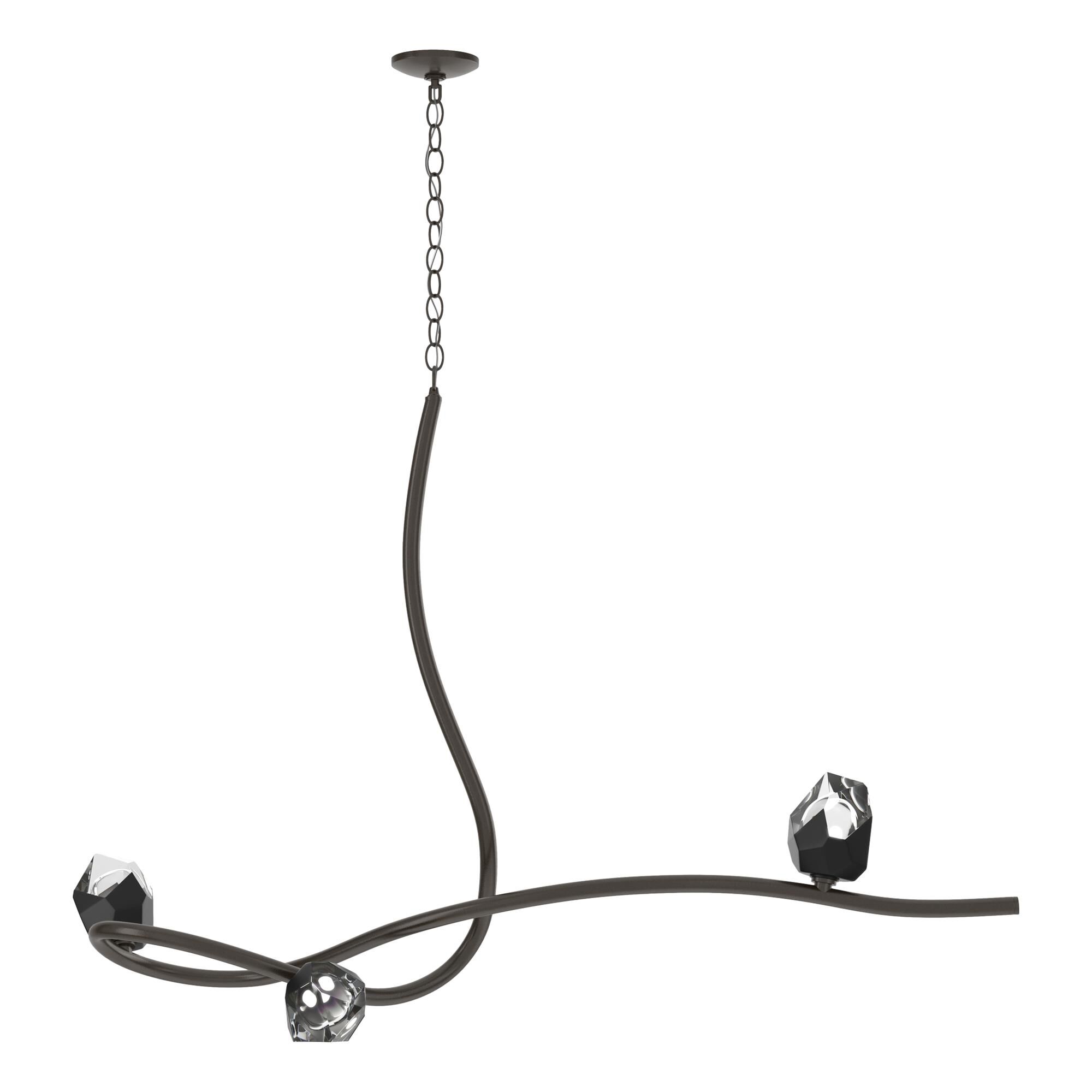 Shown in Oil Rubbed Bronze finish and Black Crystal glass