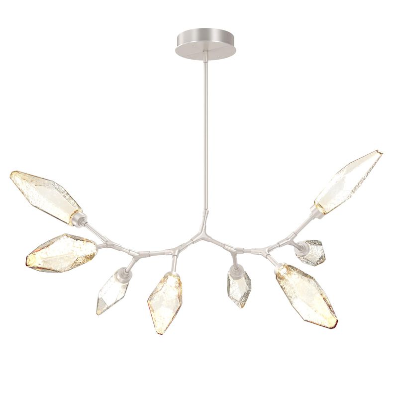 Rock Crystal 53 Inch 8 Light Linear Chandelier by Hammerton Studio