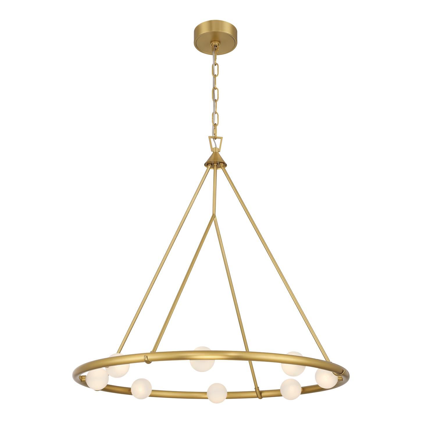Shown in Luxe Gold finish and Strie glass and Strie Glass shade