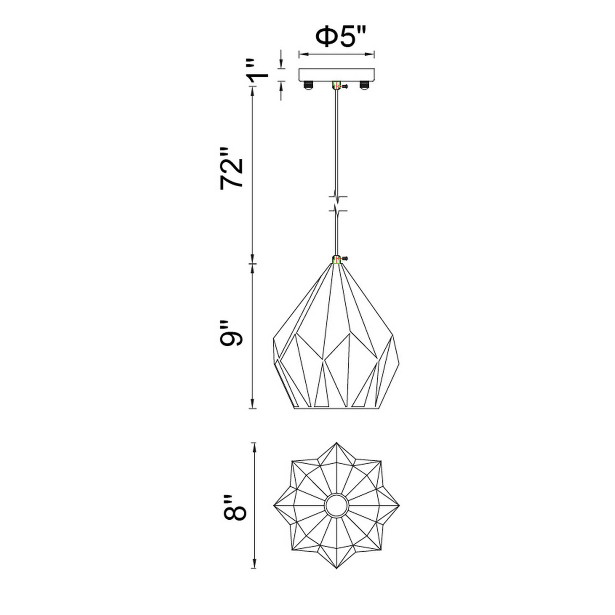 CWI Lighting Oxide 8 Inch Mini Pendant