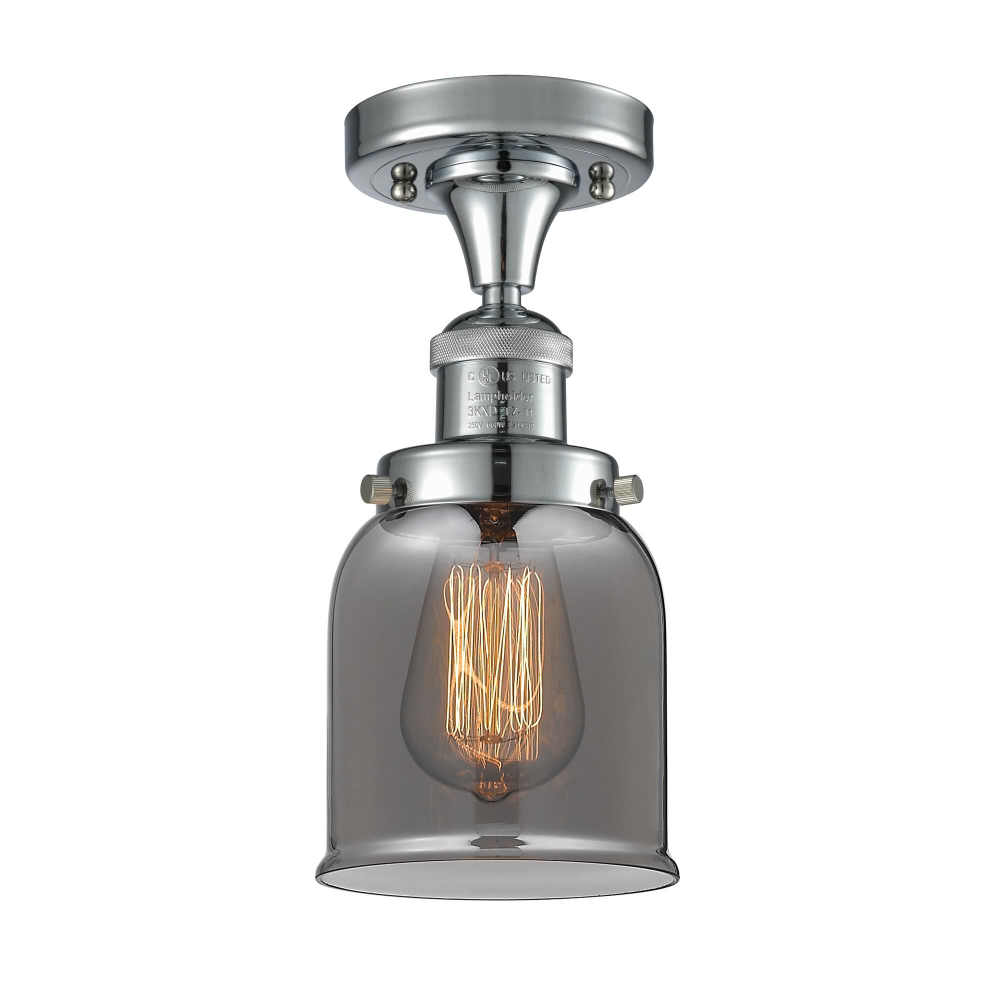 Shown in Polished Chrome finish and Plated Smoked glass