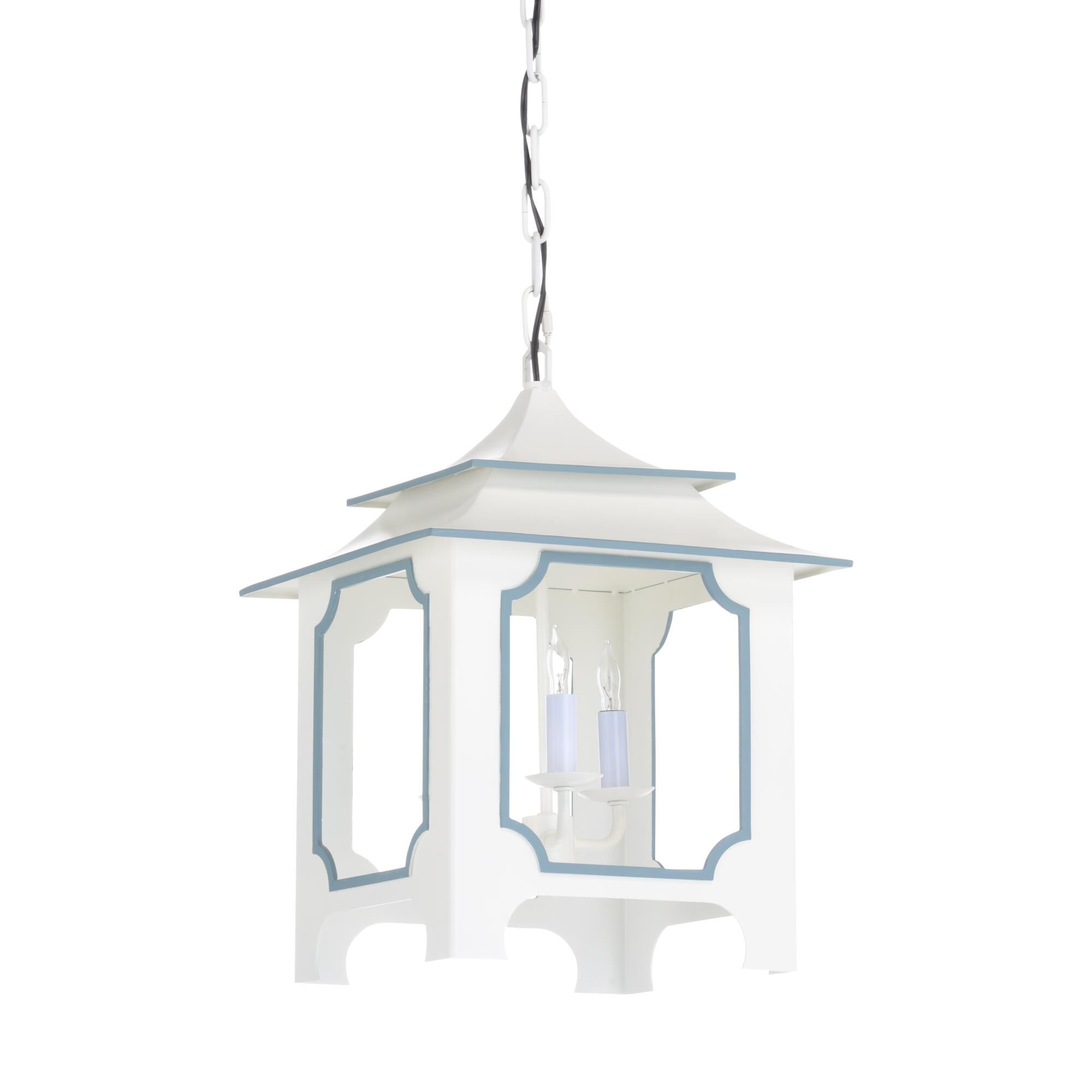 Claire Bell Tole Pagoda 18 Inch Tall 3 Light Outdoor Hanging Lantern by Chelsea House