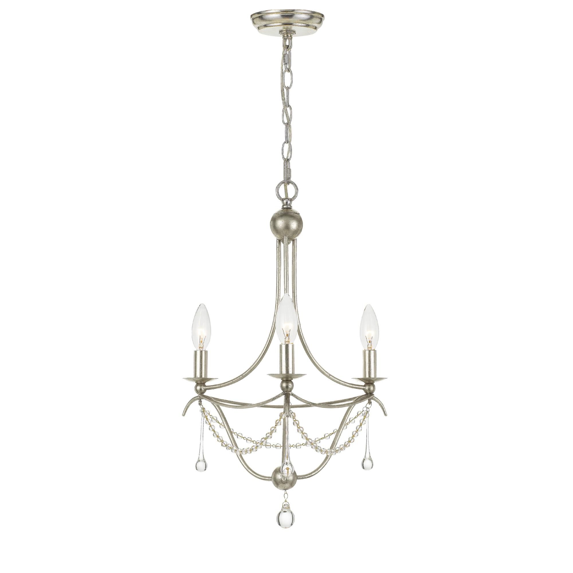 Shown in Antique Silver finish and Clear Glass Beads crystal