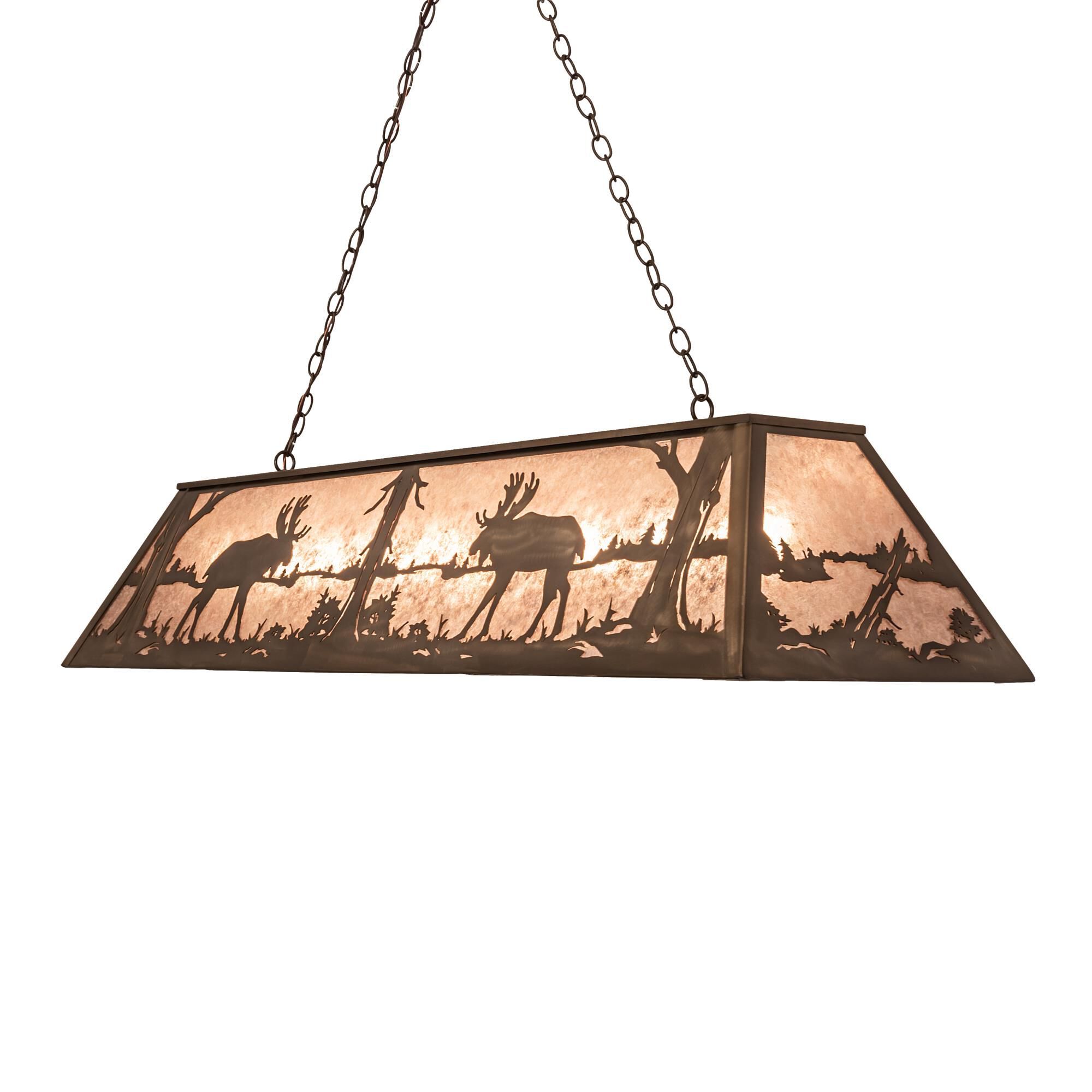 Moose At Lake 60 Inch 9 Light Linear Suspension Light by Meyda Lighting