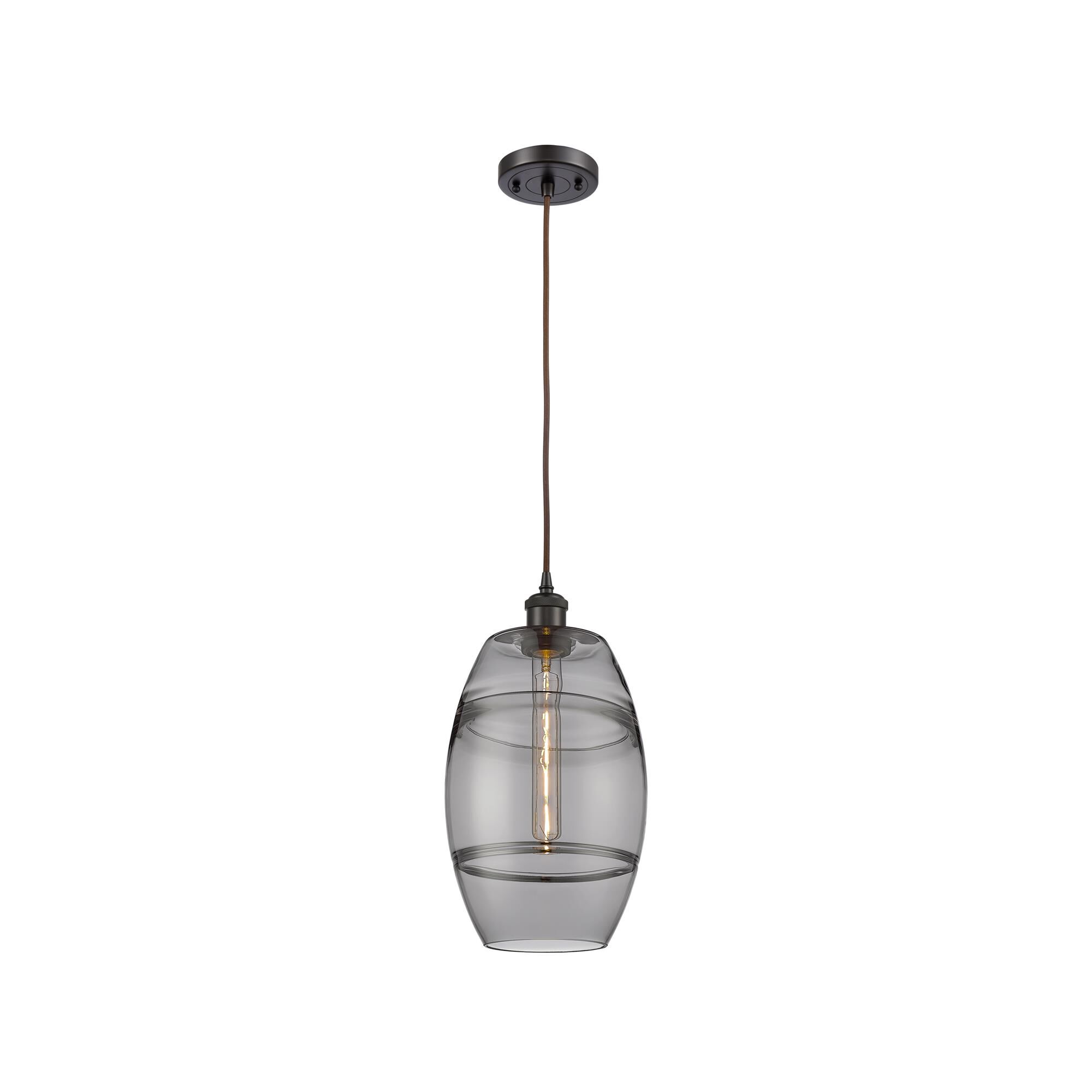 Shown in Oil Rubbed Bronze finish and Light Smoke glass