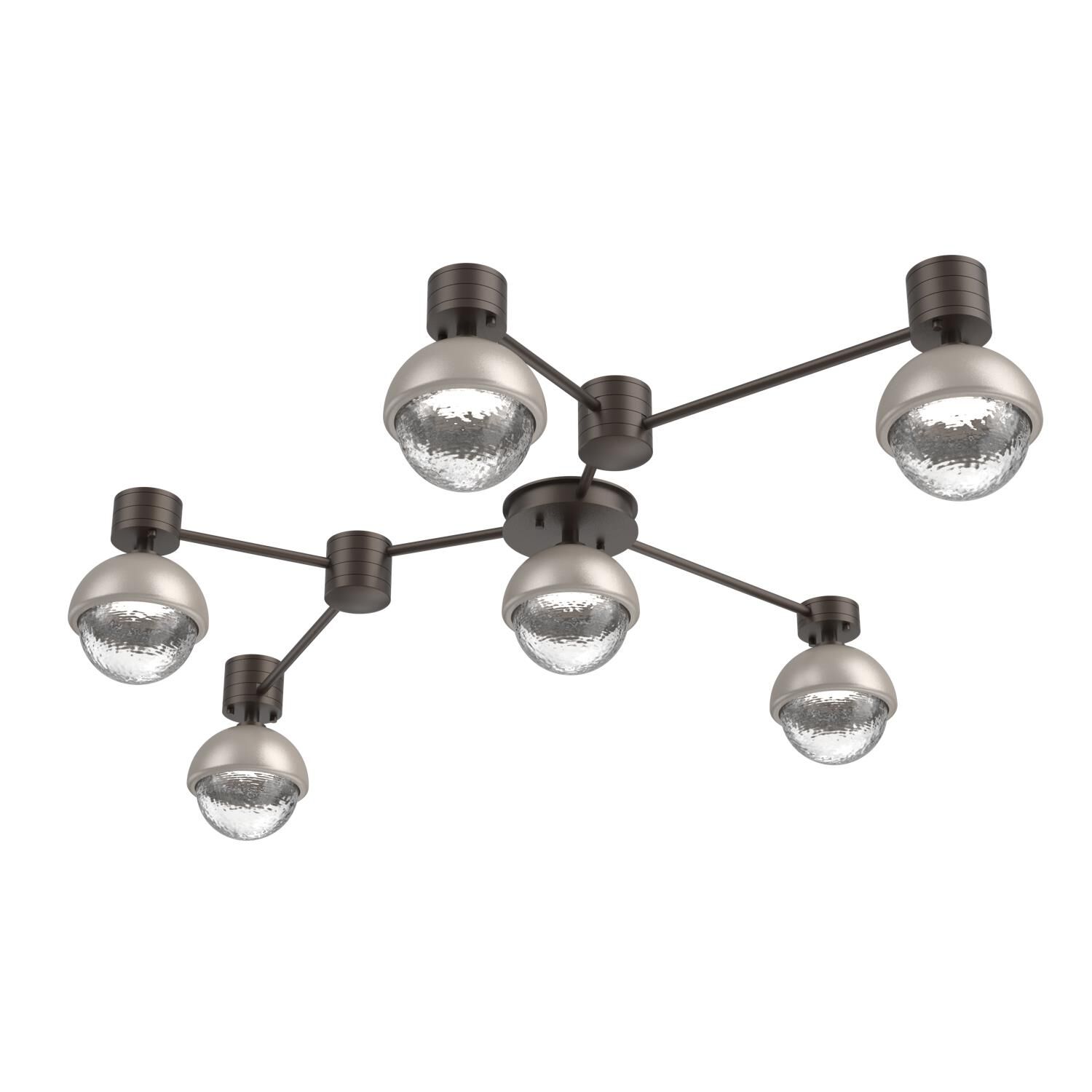 Shown in Flat Bronze finish and Clear glass and Beige Silver accent