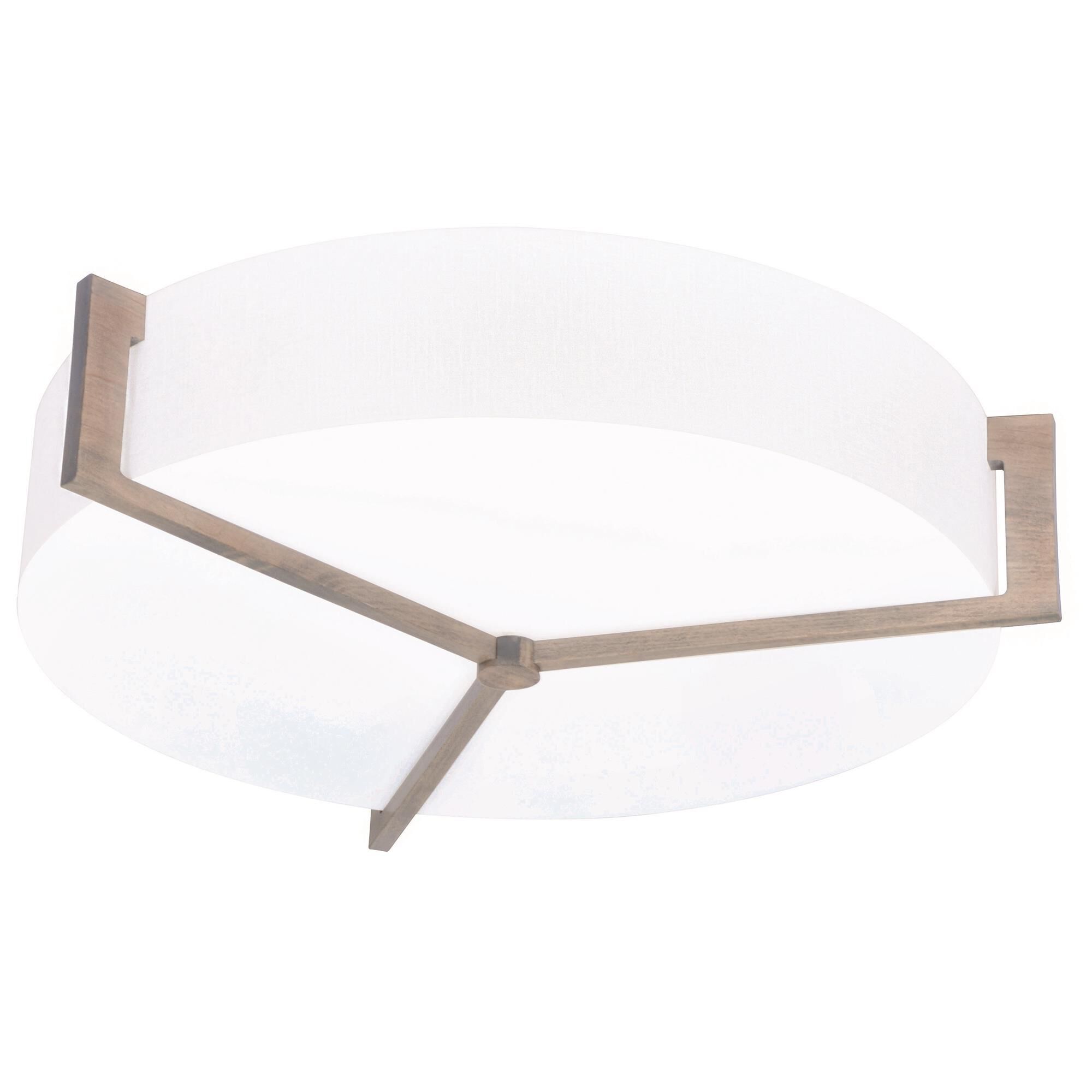 Shown in Weathered Grey finish and Linen White Fabric, Acrylic shade