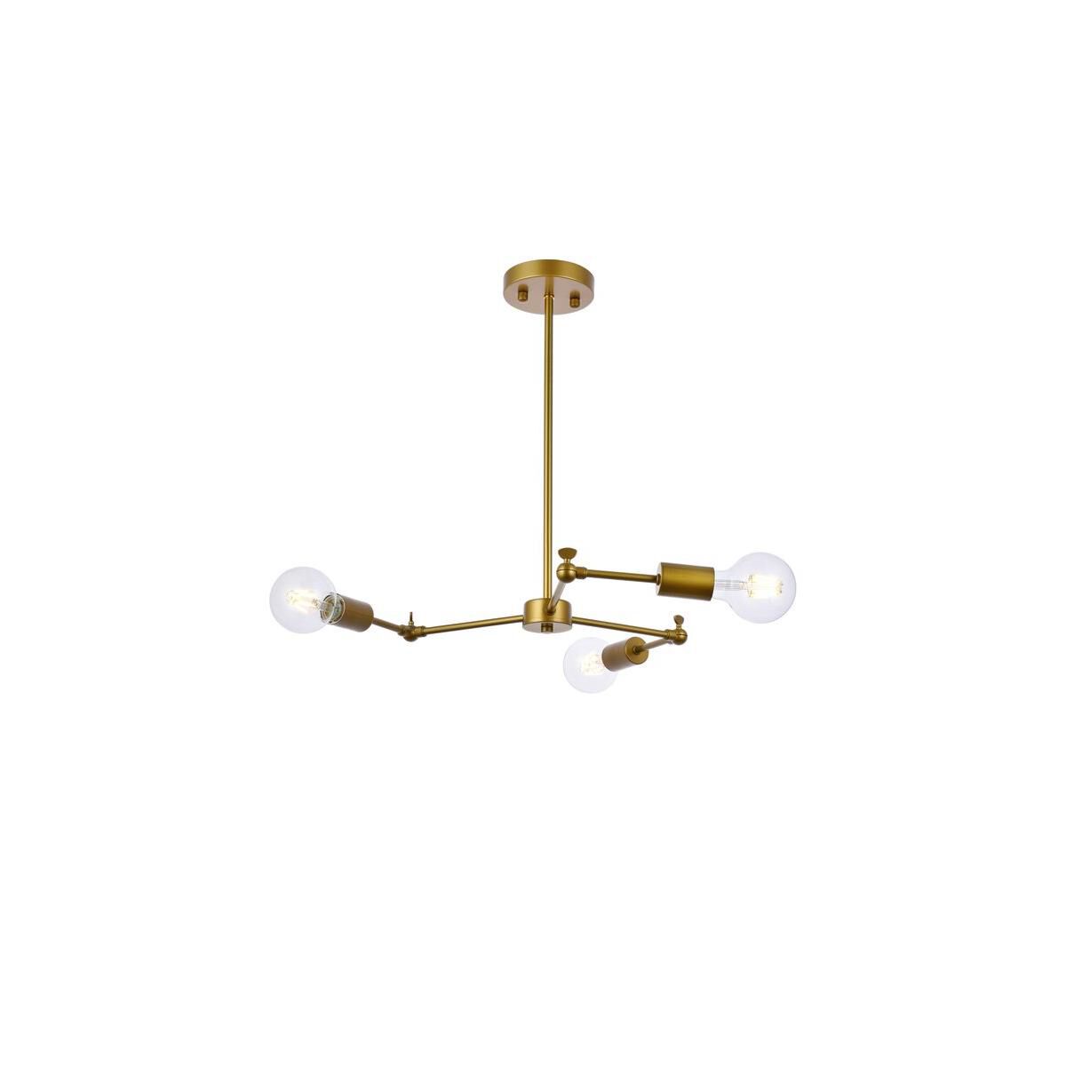 Furlong 28 Inch 3 Light Chandelier by Elegant Lighting