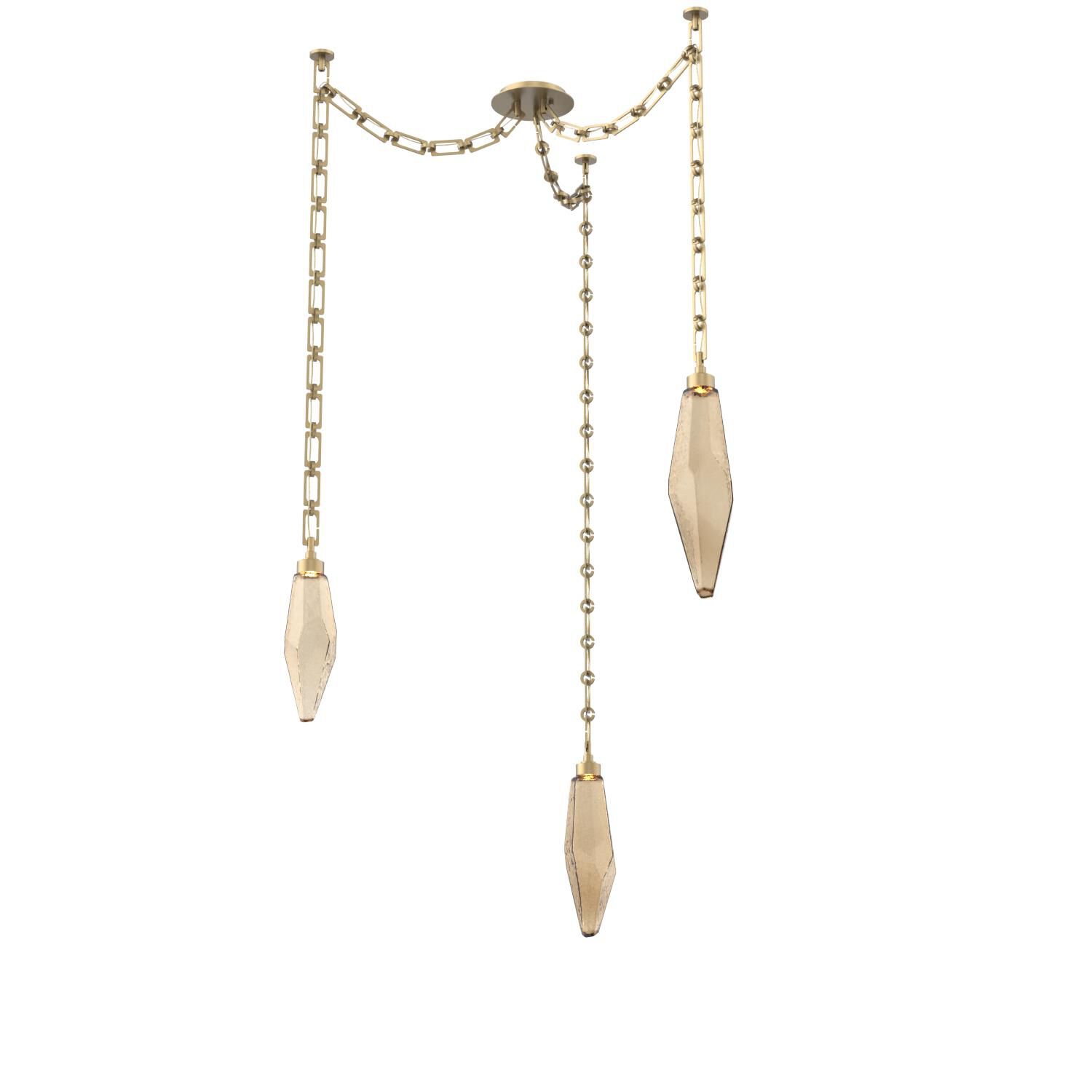 Levi Wilson Rock Crystal 14 Inch Multi Pendant Light by Hammerton Studio