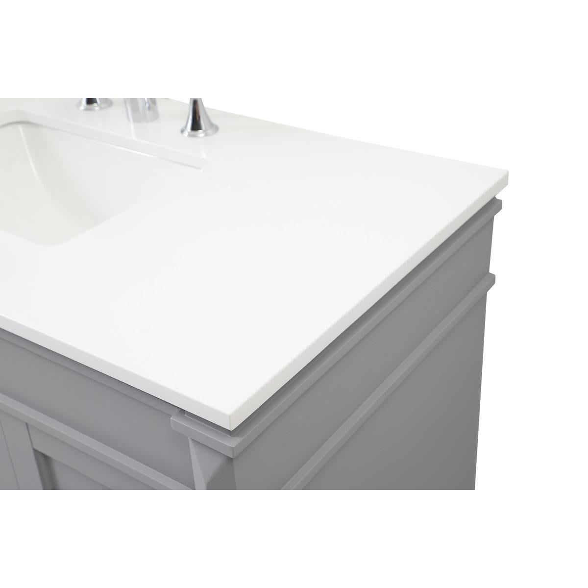 Shown in Grey finish and No Backsplash accent