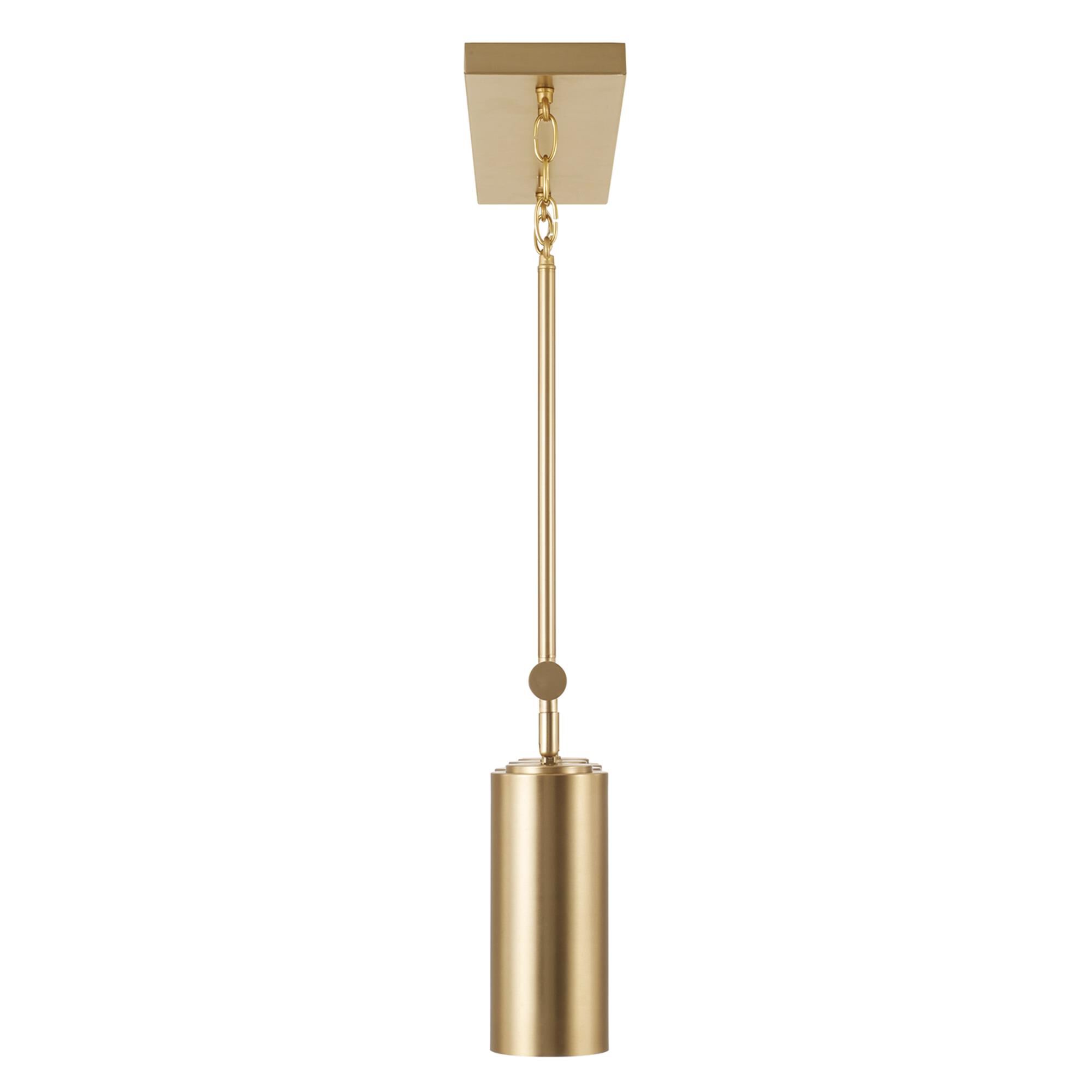 Shown in Aged Brass finish and Aged Brass Metal with White Interior shade