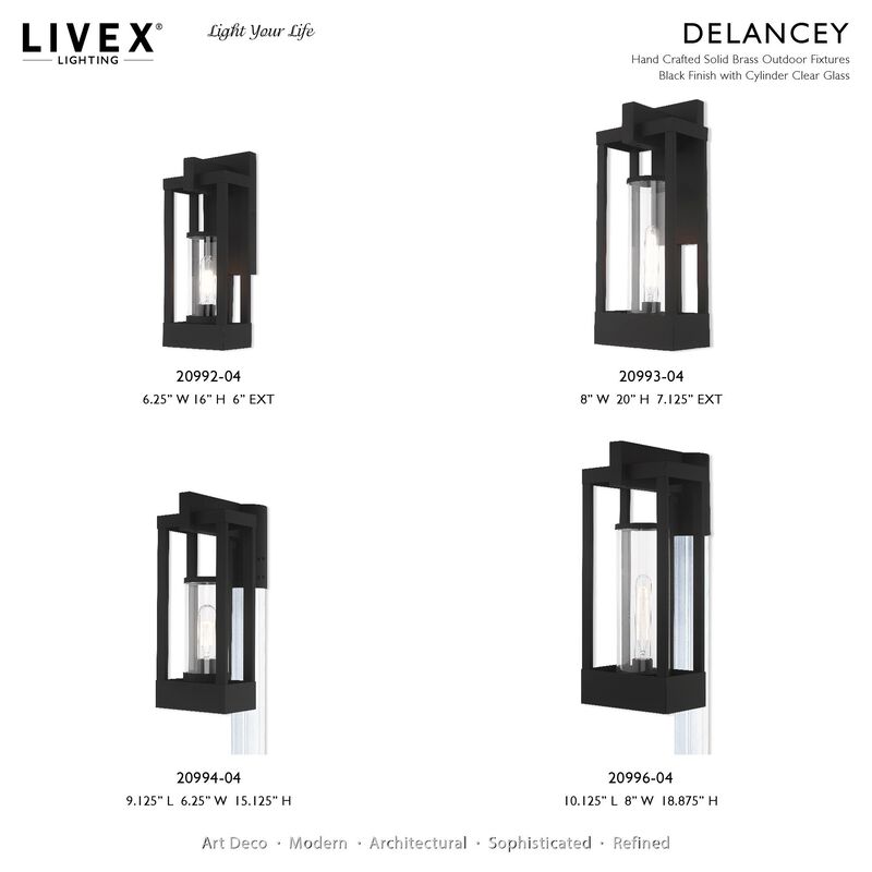 Livex Lighting Delancey 18 Inch Tall Outdoor Post Lamp
