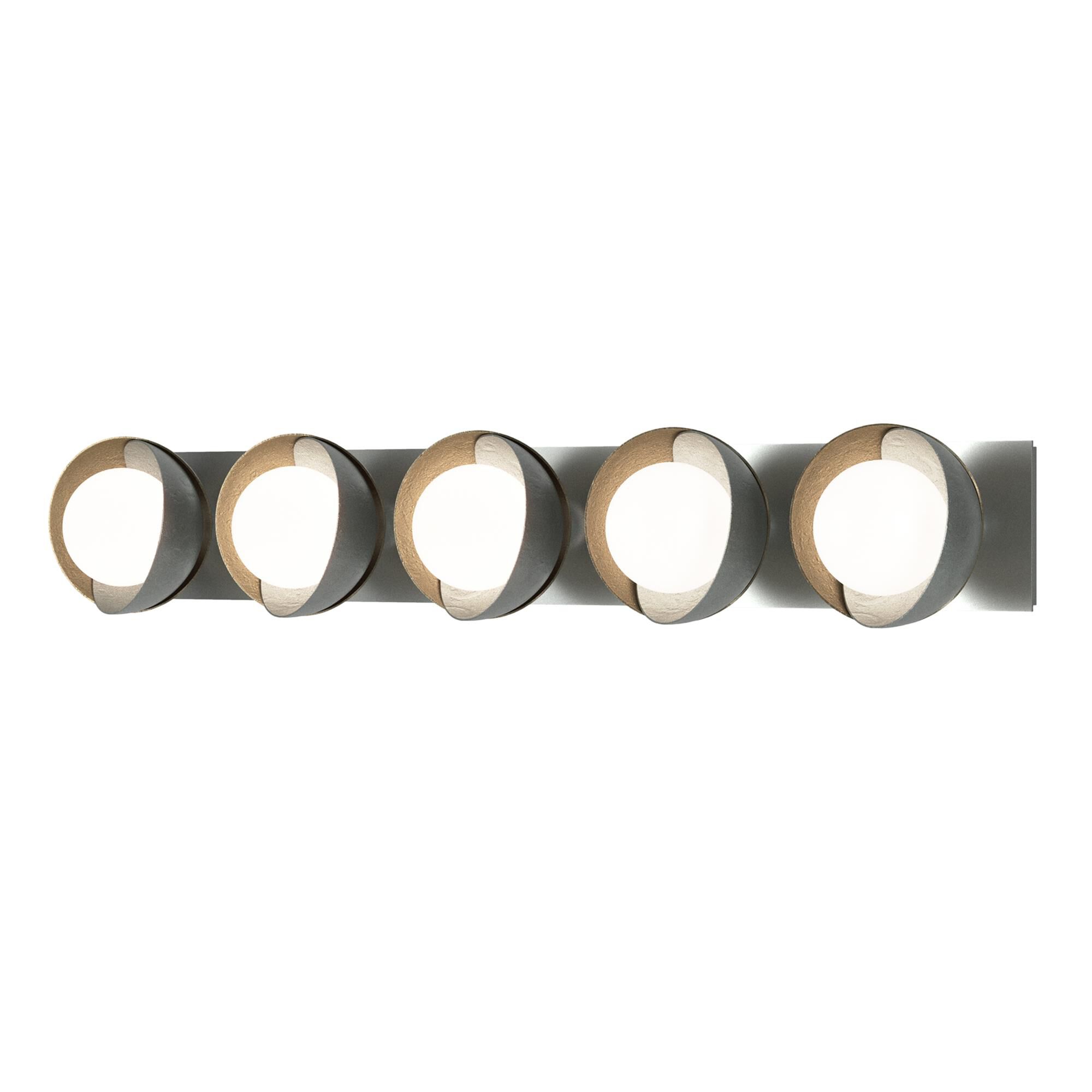 Shown in Vintage Platinum finish and Opal glass and Soft Gold (84) accent