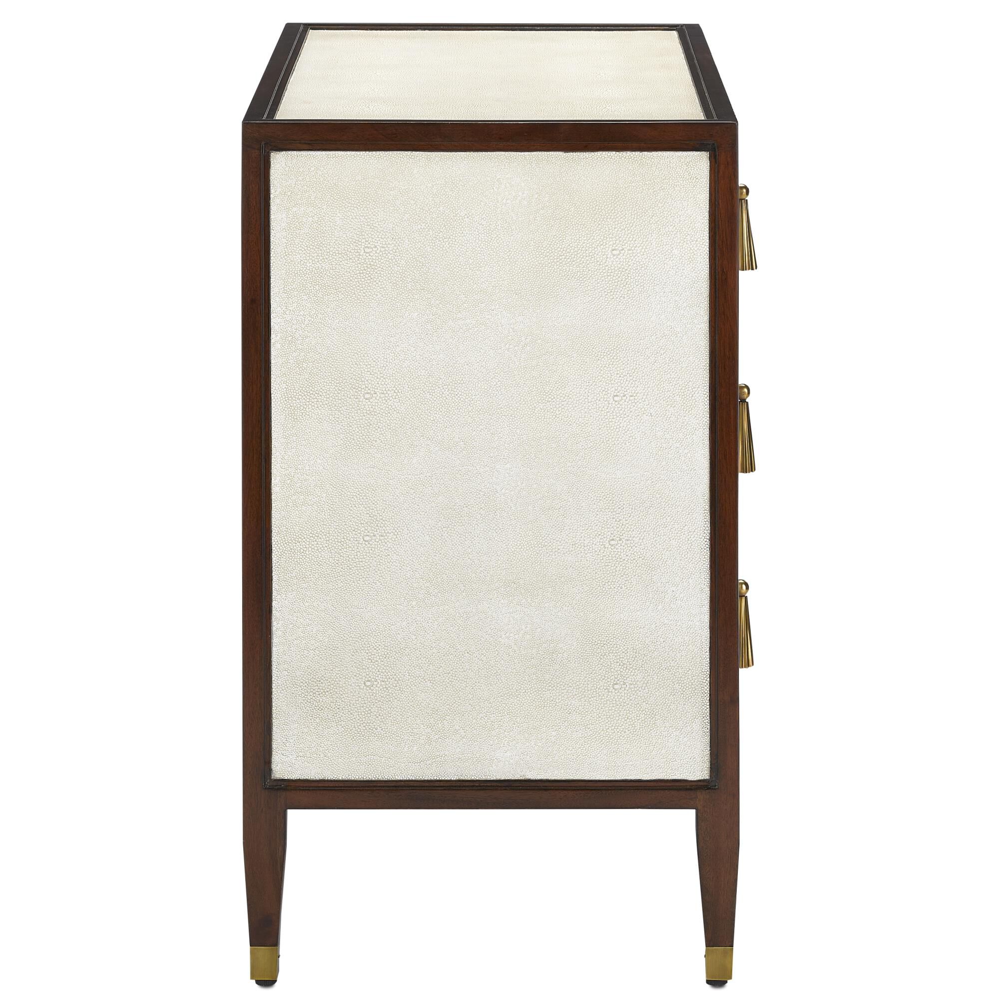 Shown in Ivory/Dark Walnut/Brass finish