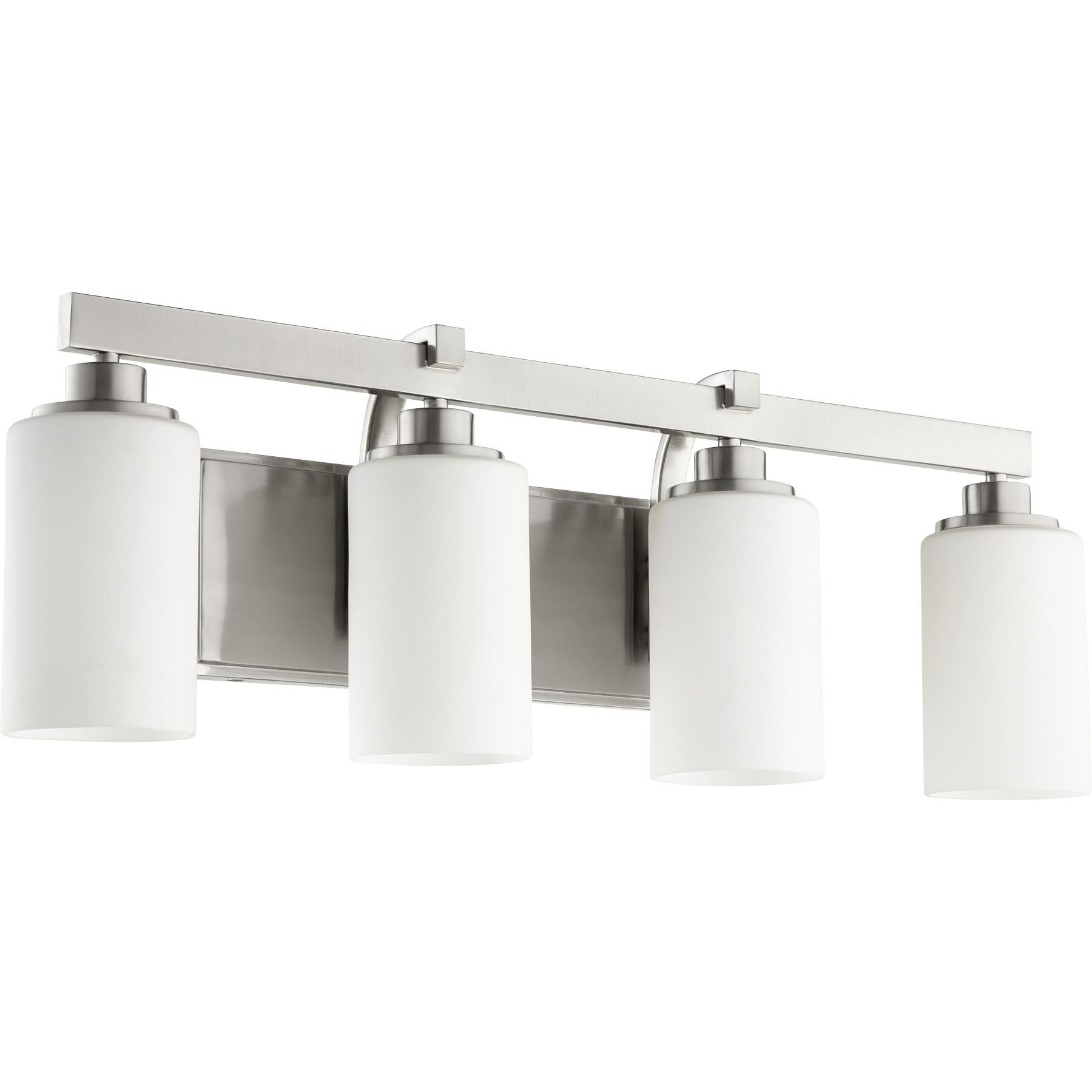 Shown in Satin Nickel finish and Satin Opal shade