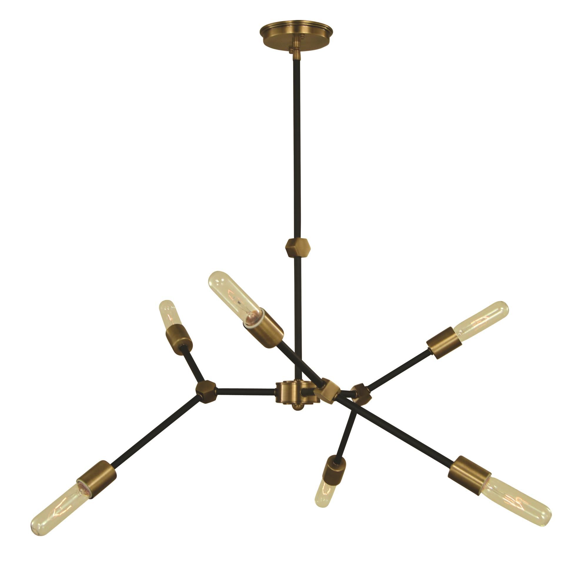 Kinetic 30 Inch 6 Light Chandelier by Framburg