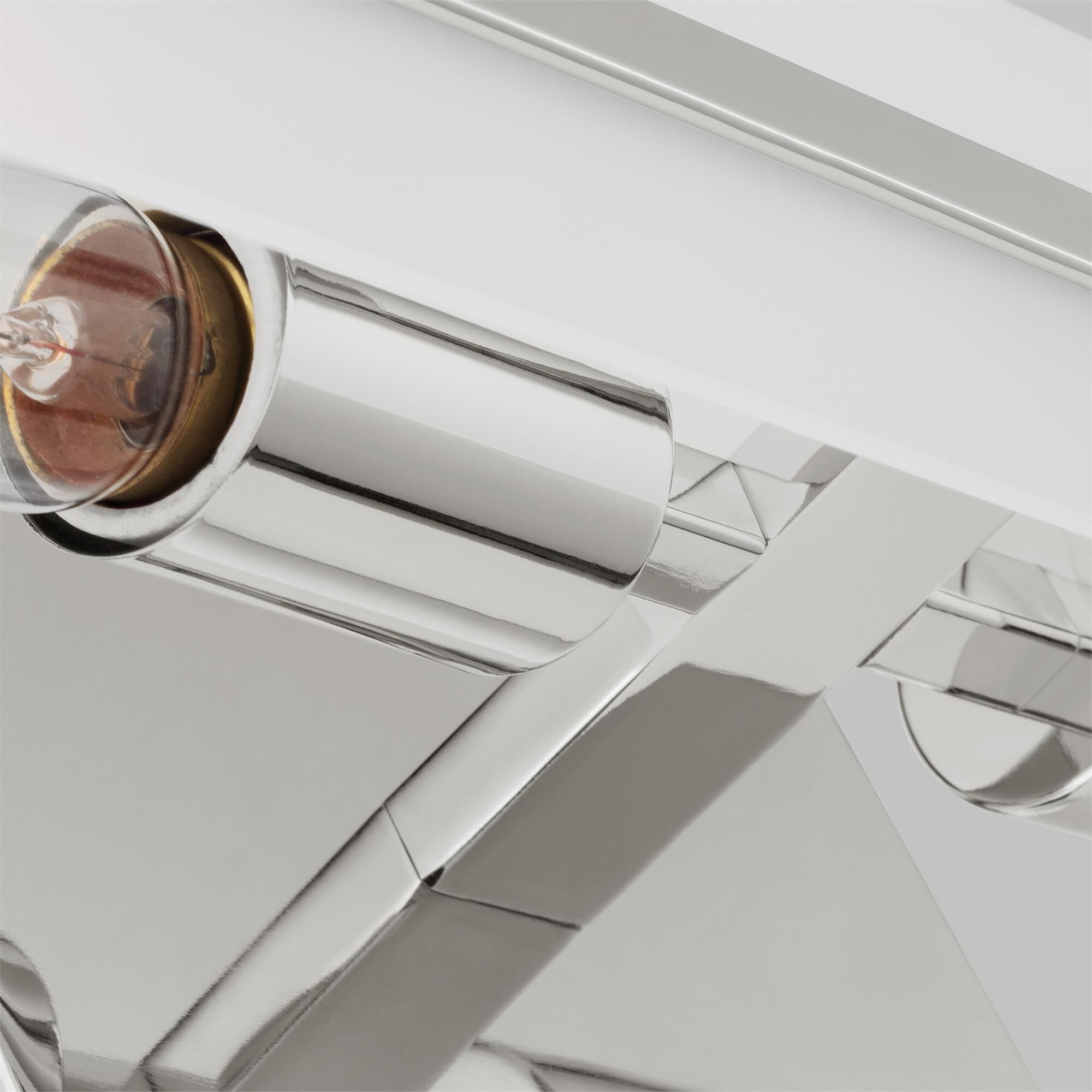 Shown in Chrome finish and Satin Etched glass and Satin Etched Glass shade