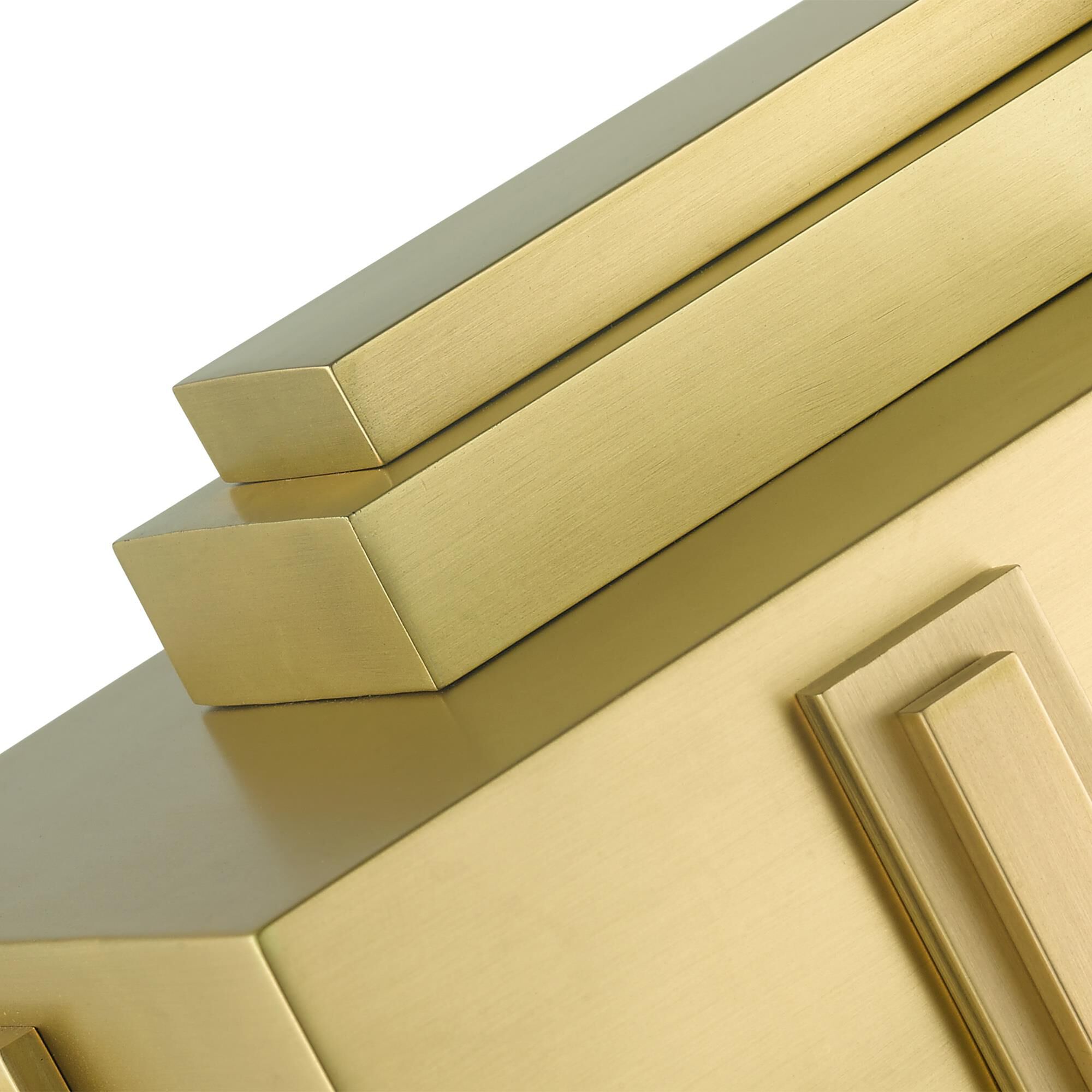 Shown in Natural Brass finish and Clear glass