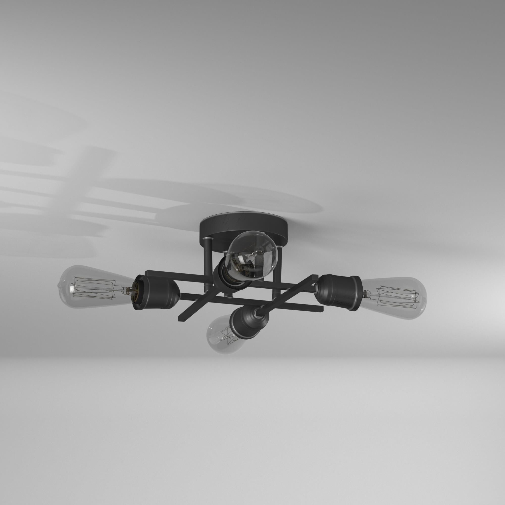 Nebraska 18 Inch 4 Light LED Semi Flush Mount by Dainolite