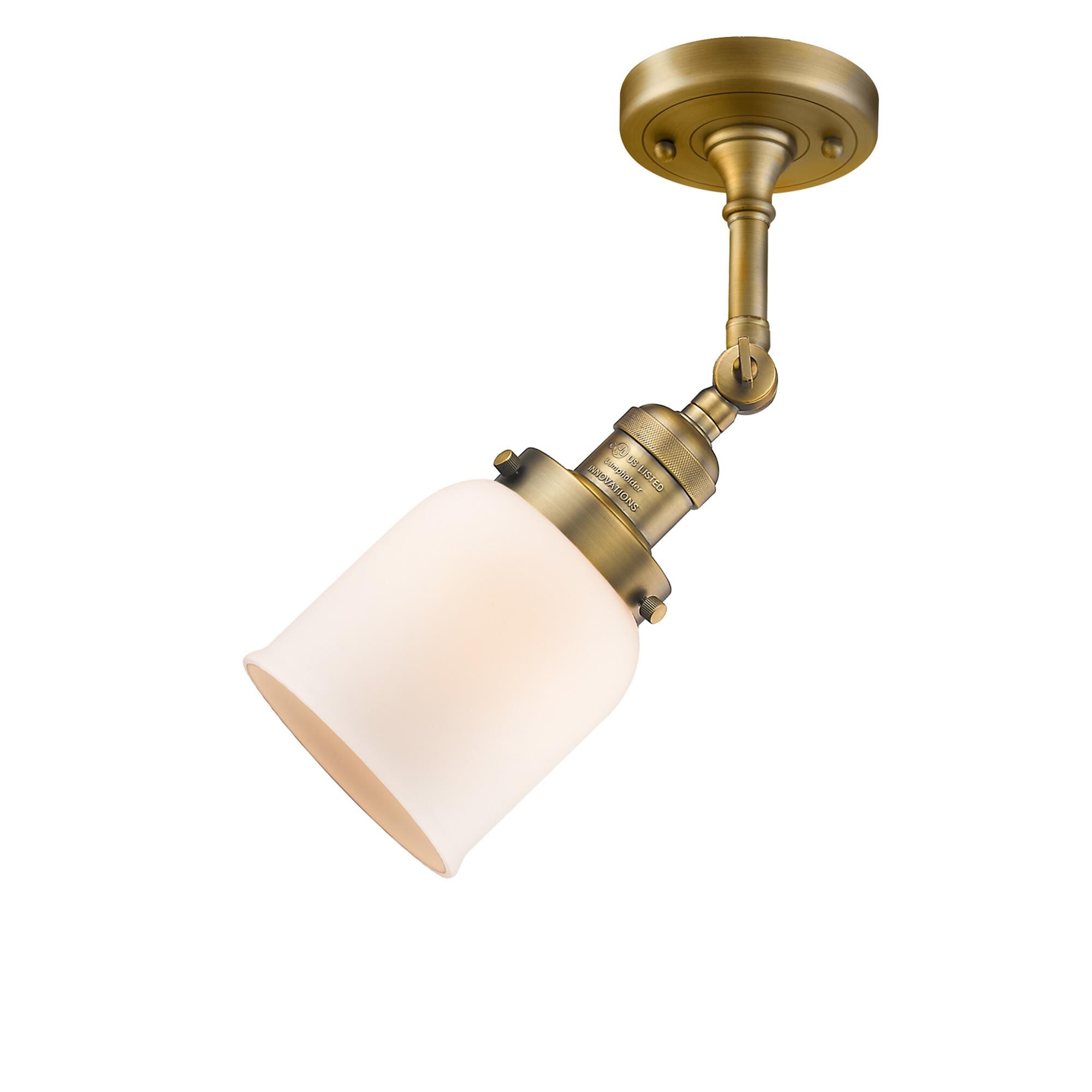 Bruno Marashlian Small Bell 5 Inch 1 Light Semi Flush Mount by Innovations Lighting