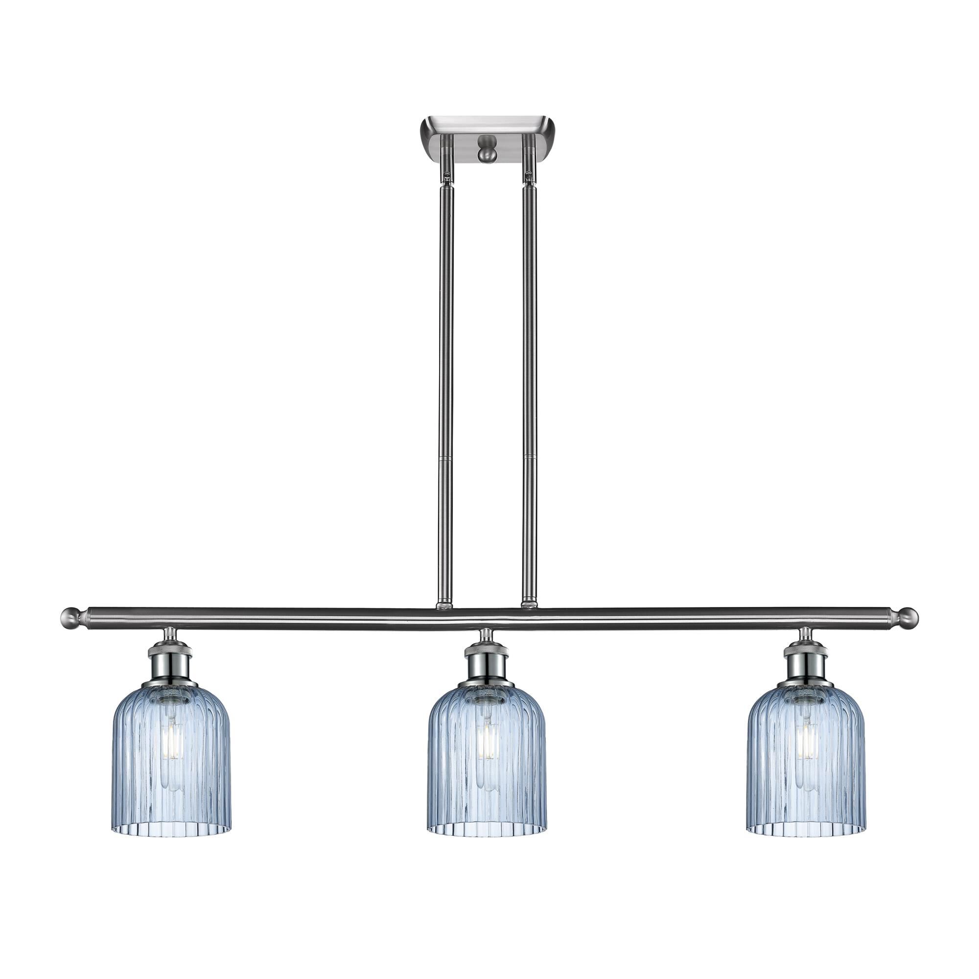 Shown in Satin Nickel finish and Princess Blue shade