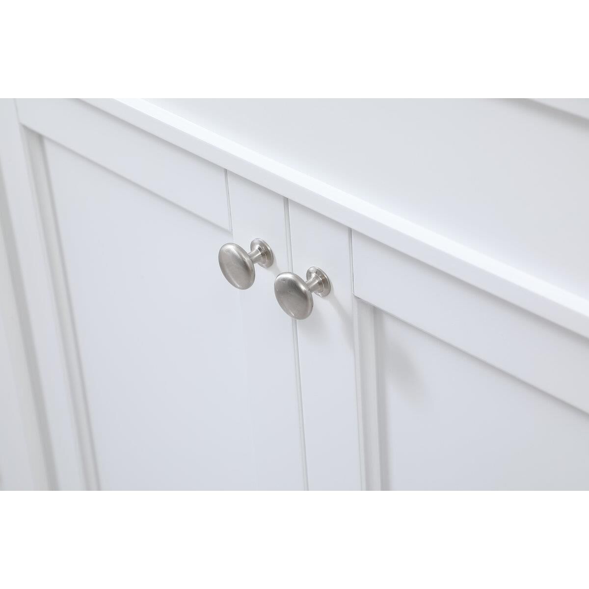 Shown in White finish and No Backsplash accent