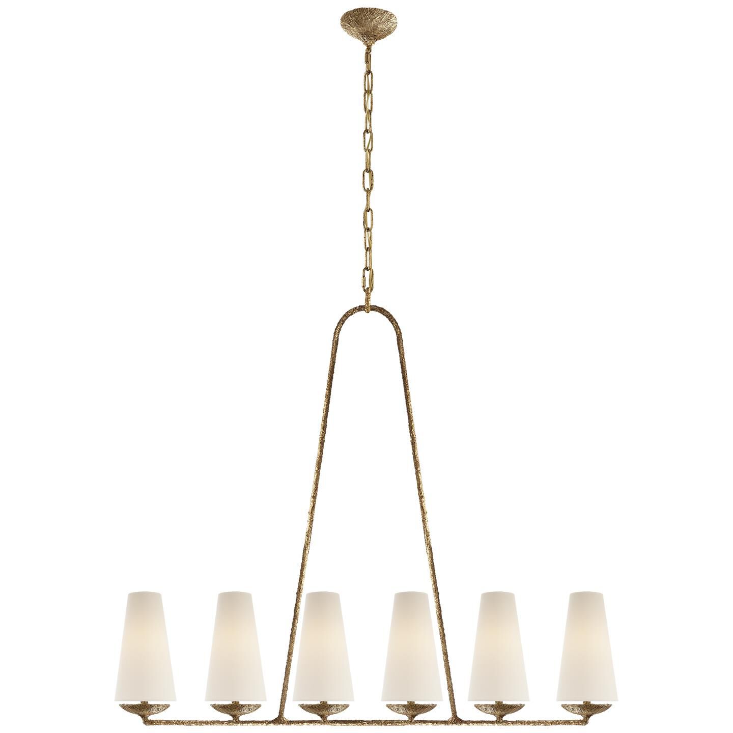 Shown in Gilded Plaster finish and Linen shade