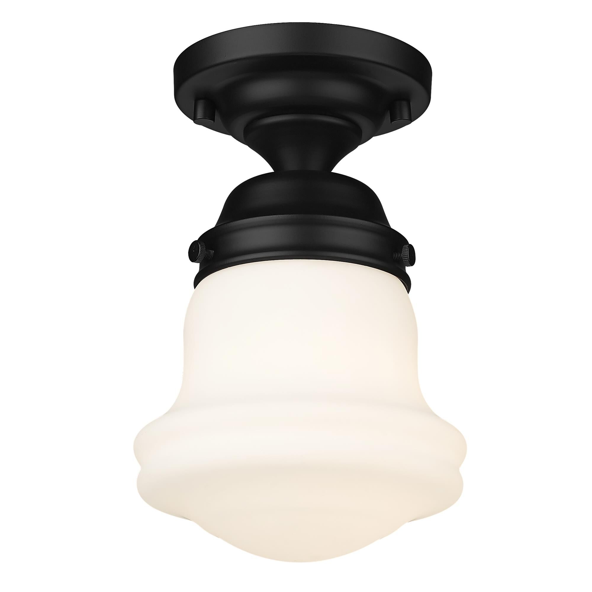 Shown in Matte Black finish and Matte Opal glass