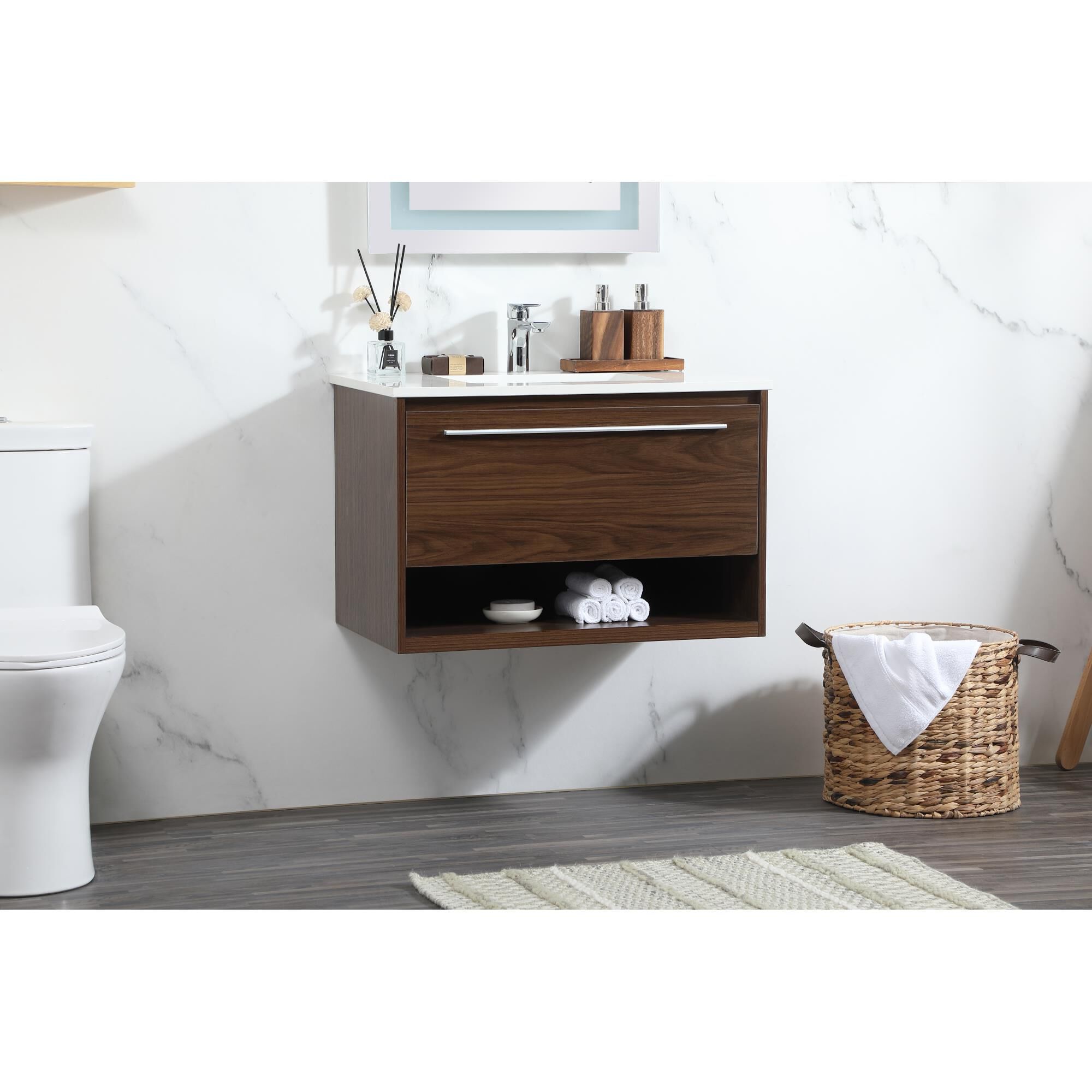 Shown in Walnut finish