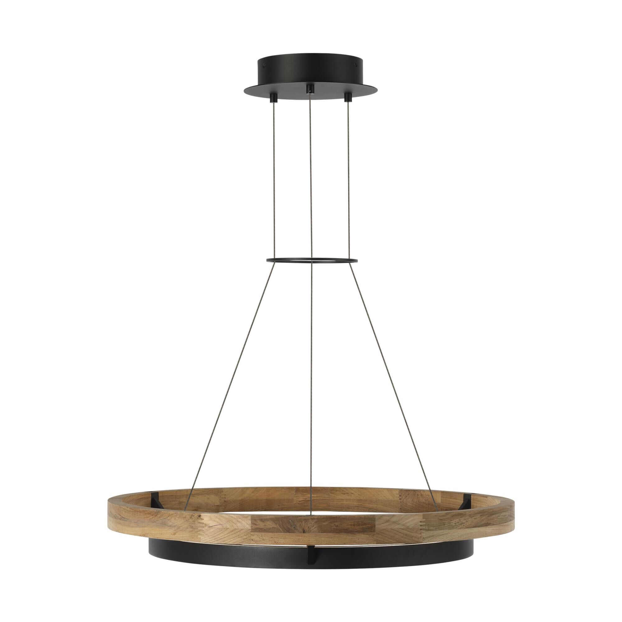 Shown in Textured Black And Teak Wood finish and Wood shade