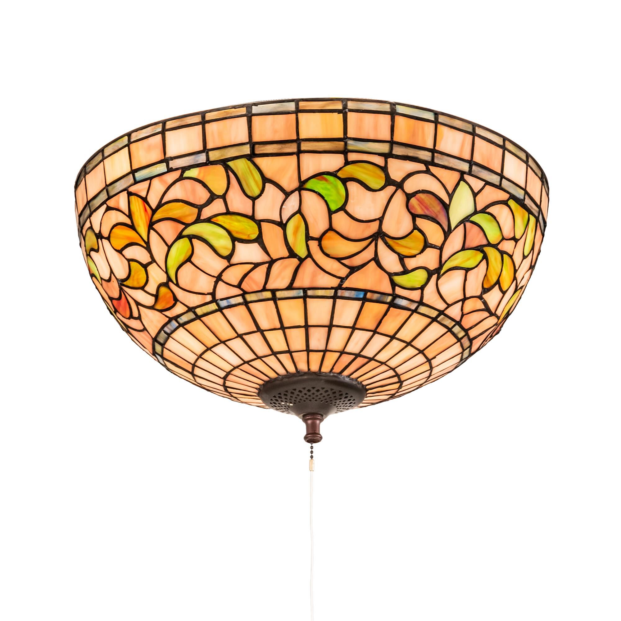 Tiffany Turning Leaf 16 Inch 24 Light Flush Mount by Meyda Lighting