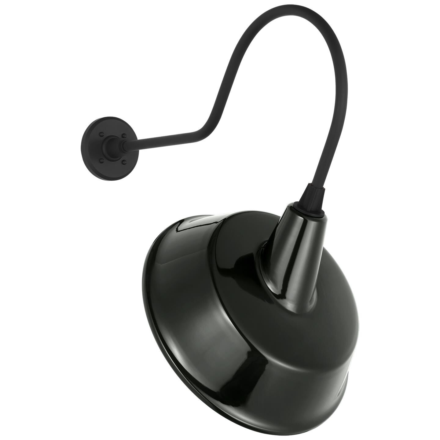 Shown in Matte Black finish and Green shade