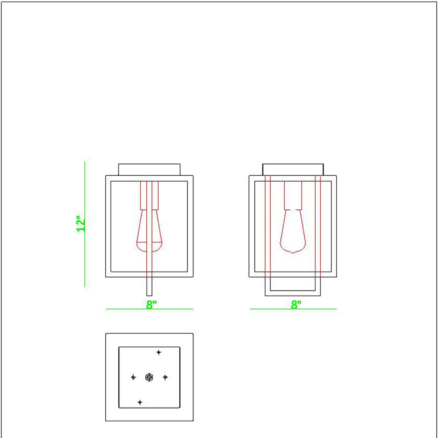 Designers Fountain Preston 8 Inch Outdoor Flush Mount