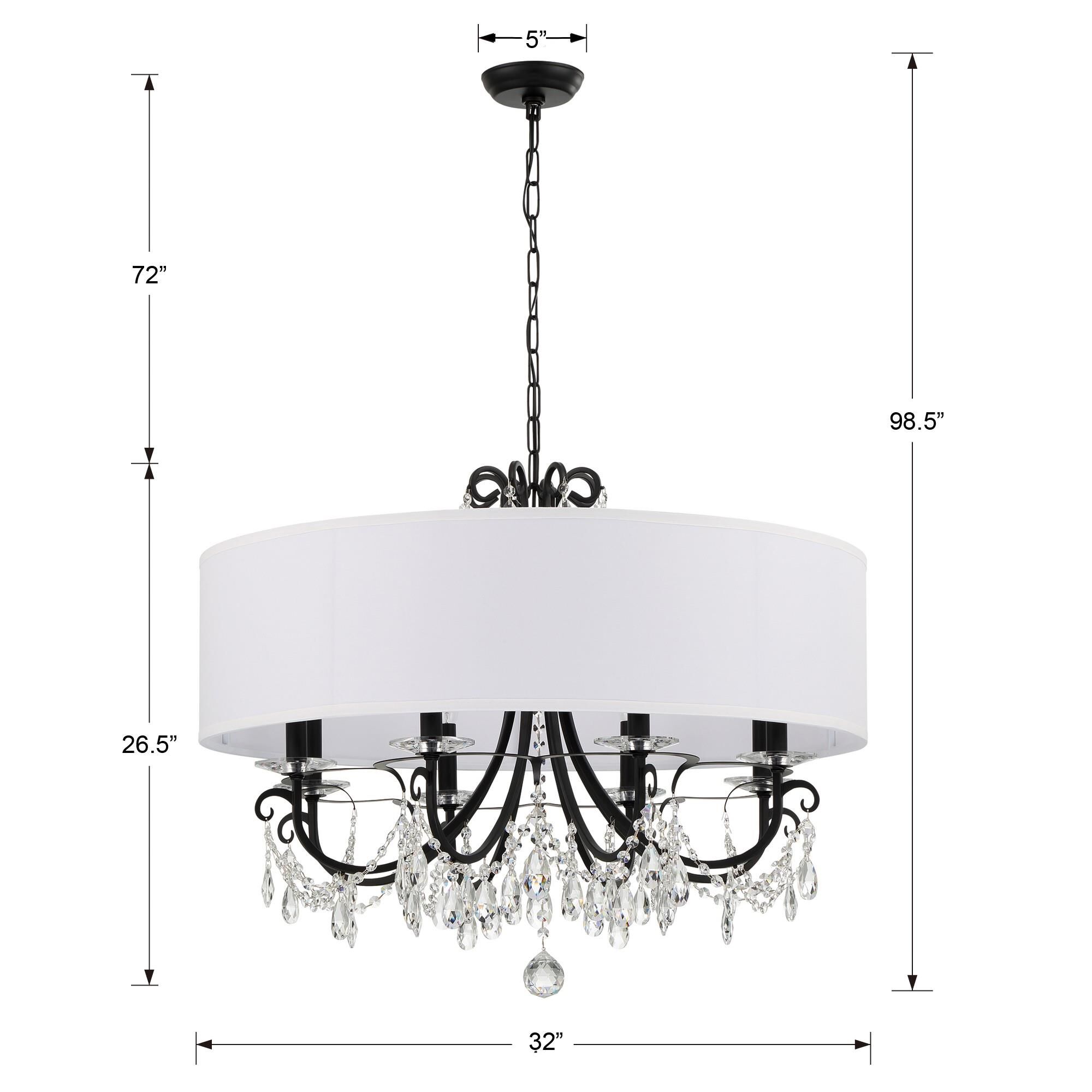 Othello 32 Inch 8 Light Chandelier by Crystorama