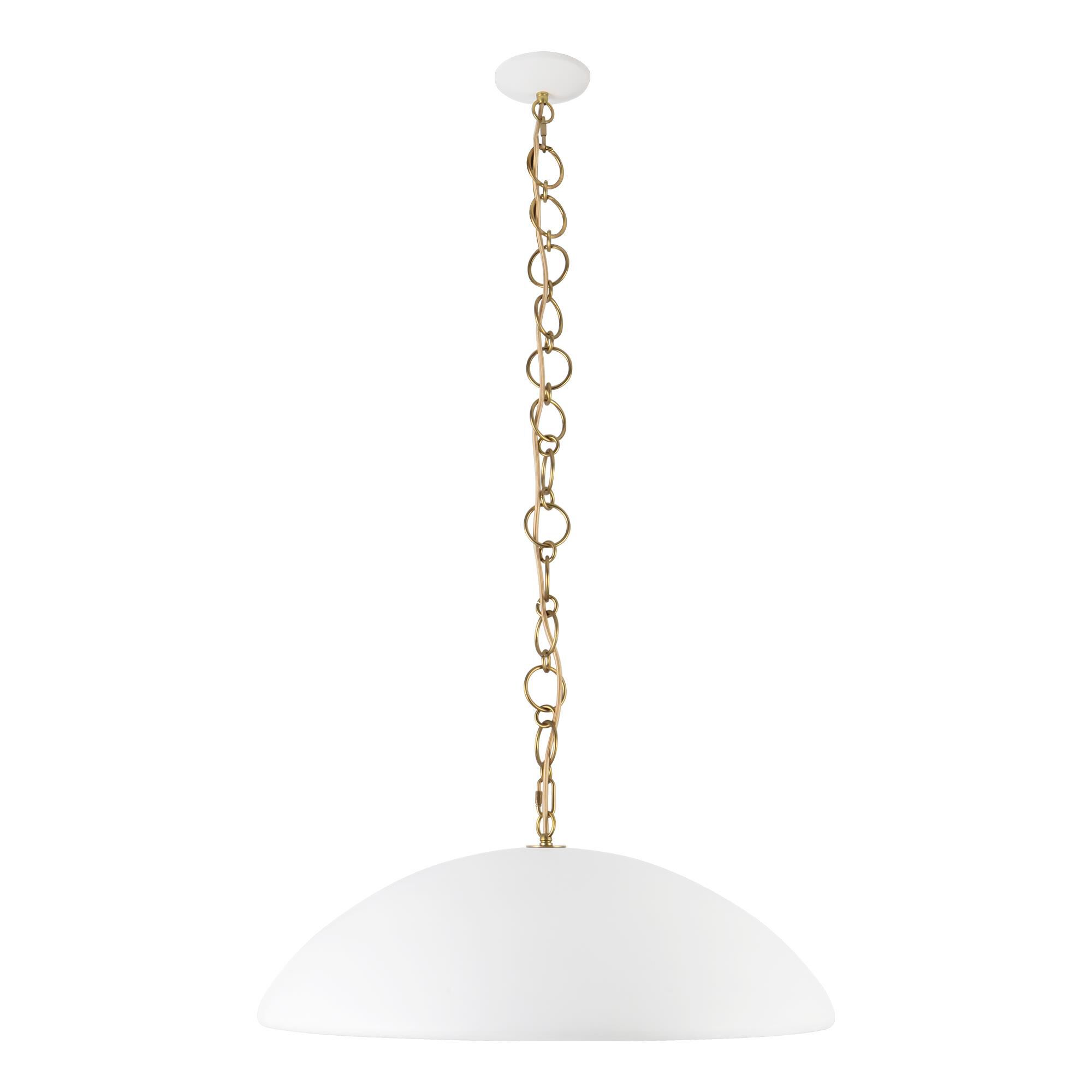Shown in Antique White finish and Steel shade