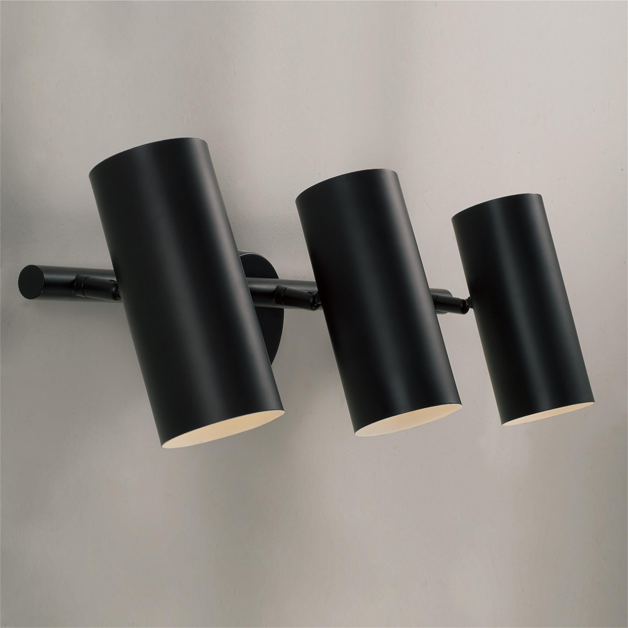 Shown in Matte Black finish and Matte Black Metal s With White Interior shade