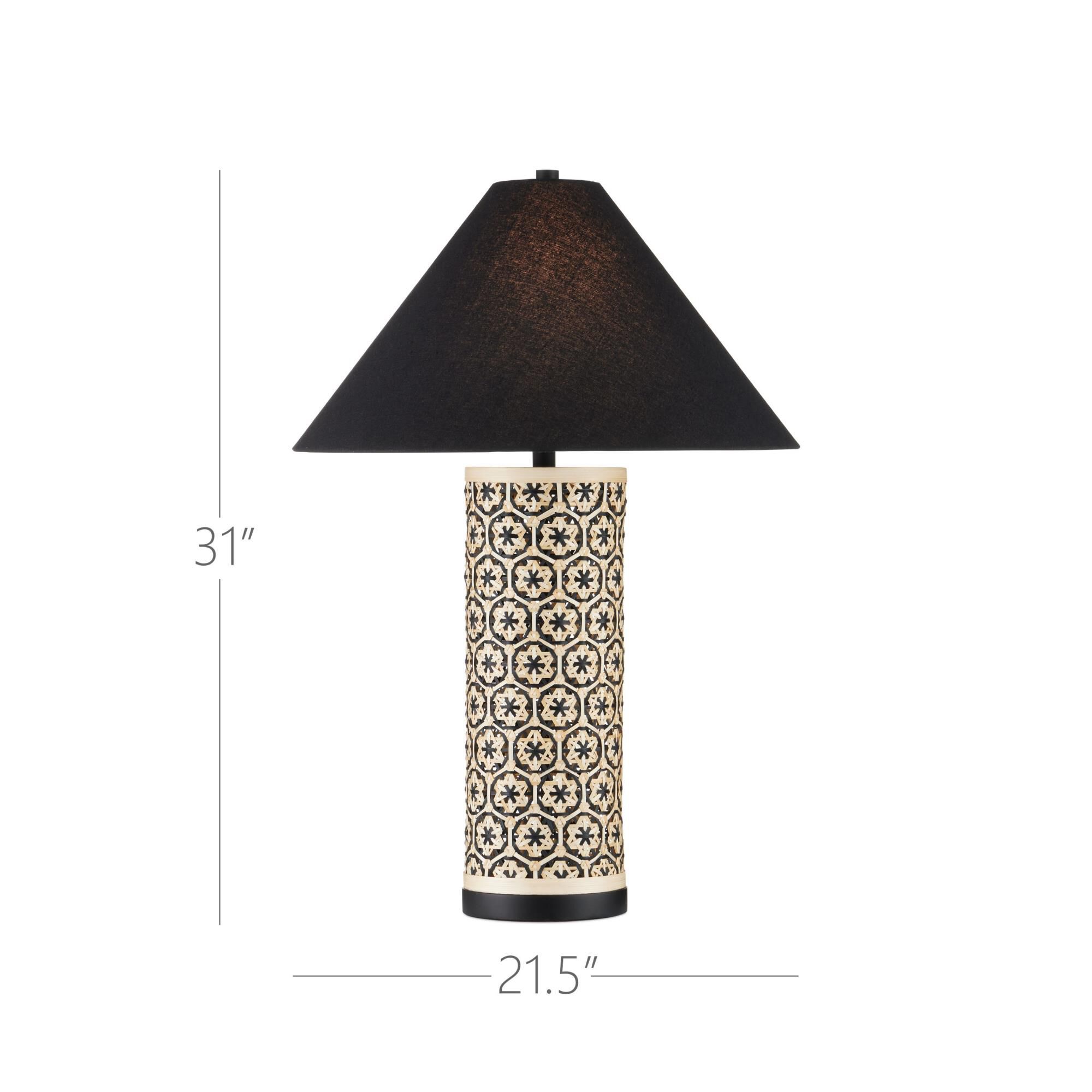 Shown in Natural and Black finish and Black Polyester shade