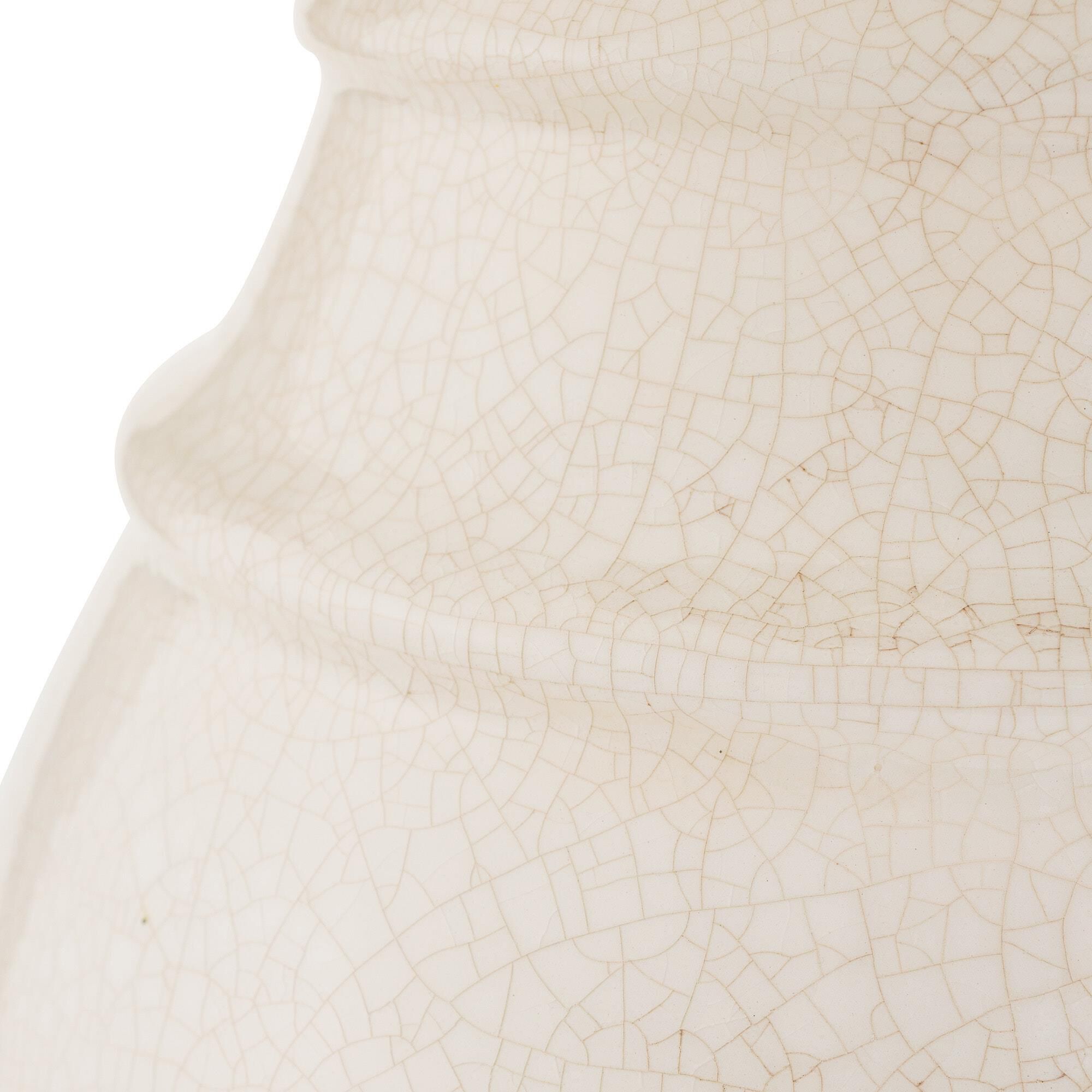 Shown in Ivory Stained Crackle finish and Off-White shade