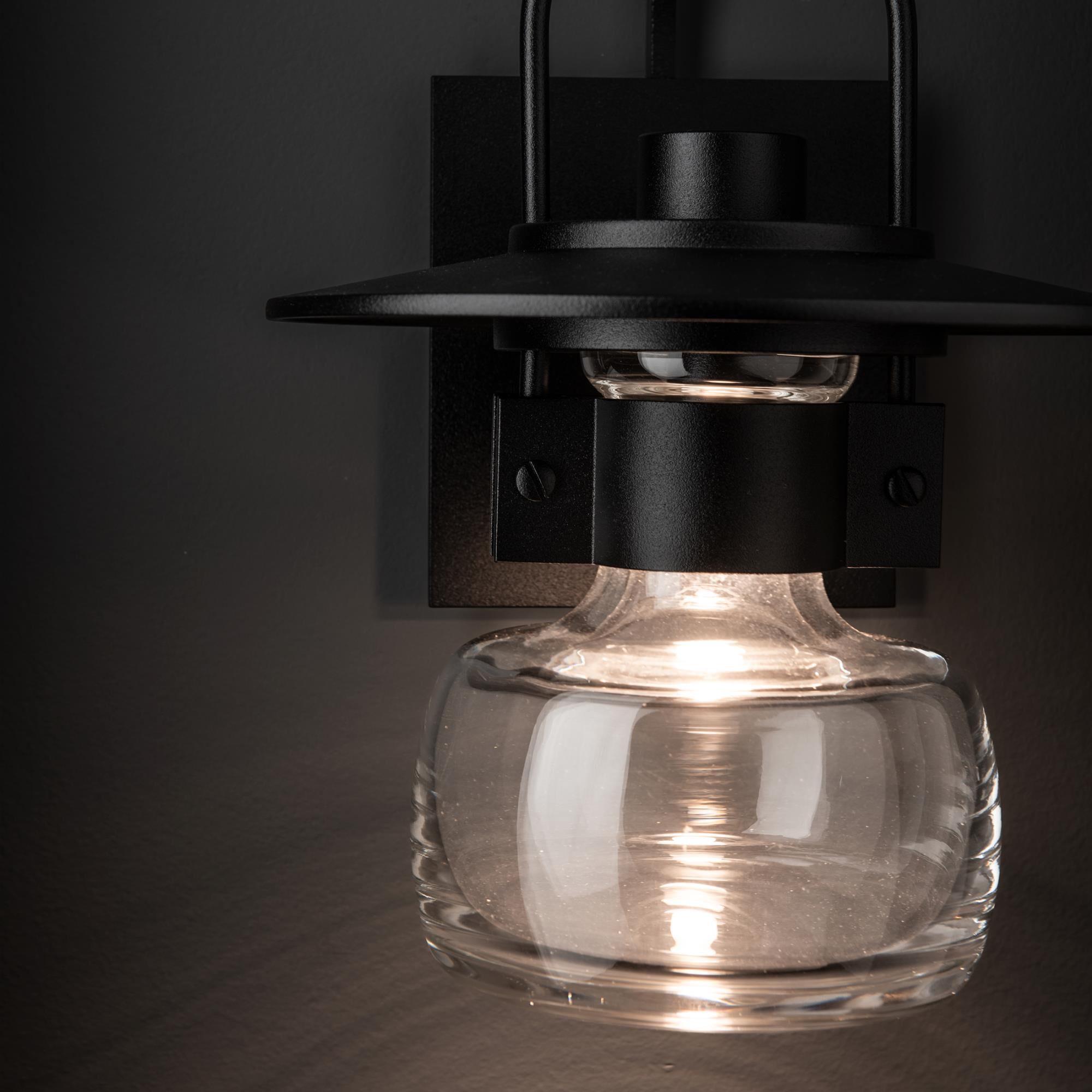 Shown in Coastal Black finish and Clear glass