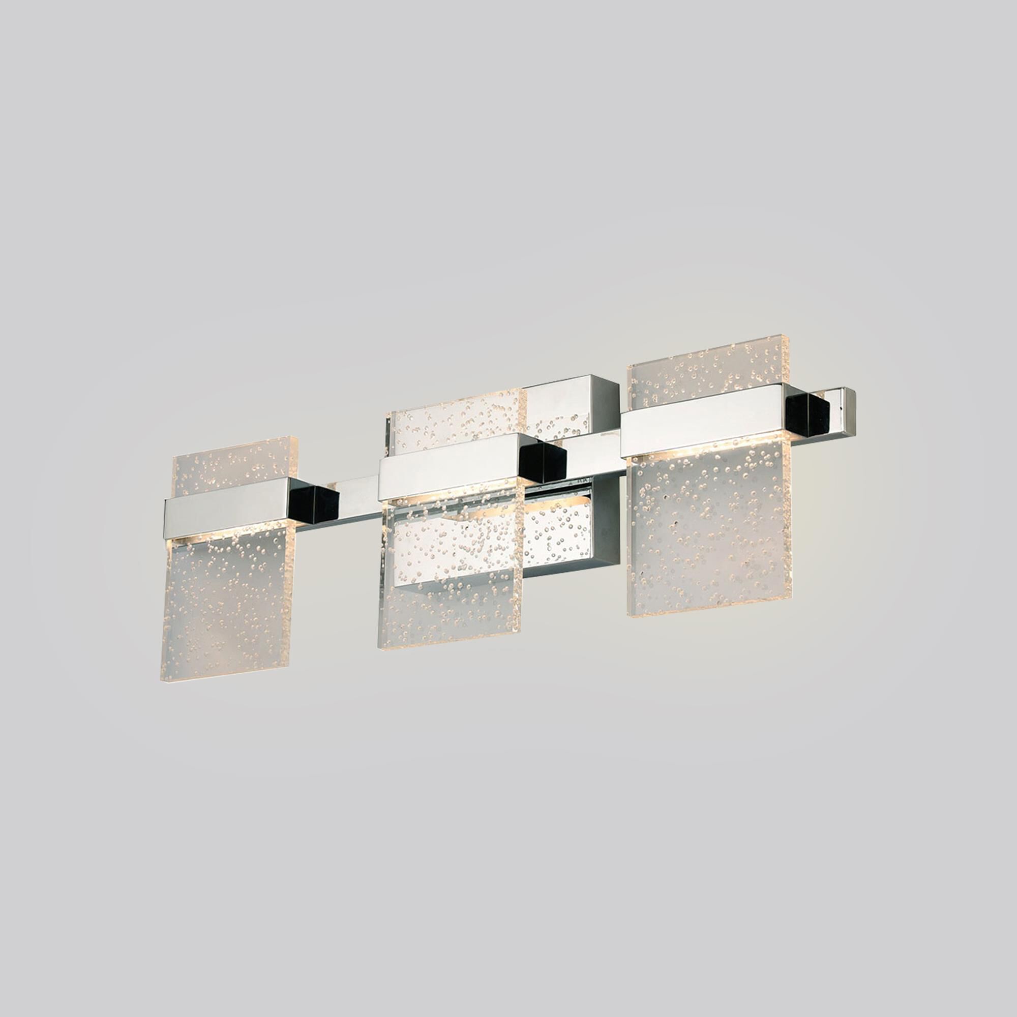 Shown in Chrome finish and Clear Seedy Acrylic shade