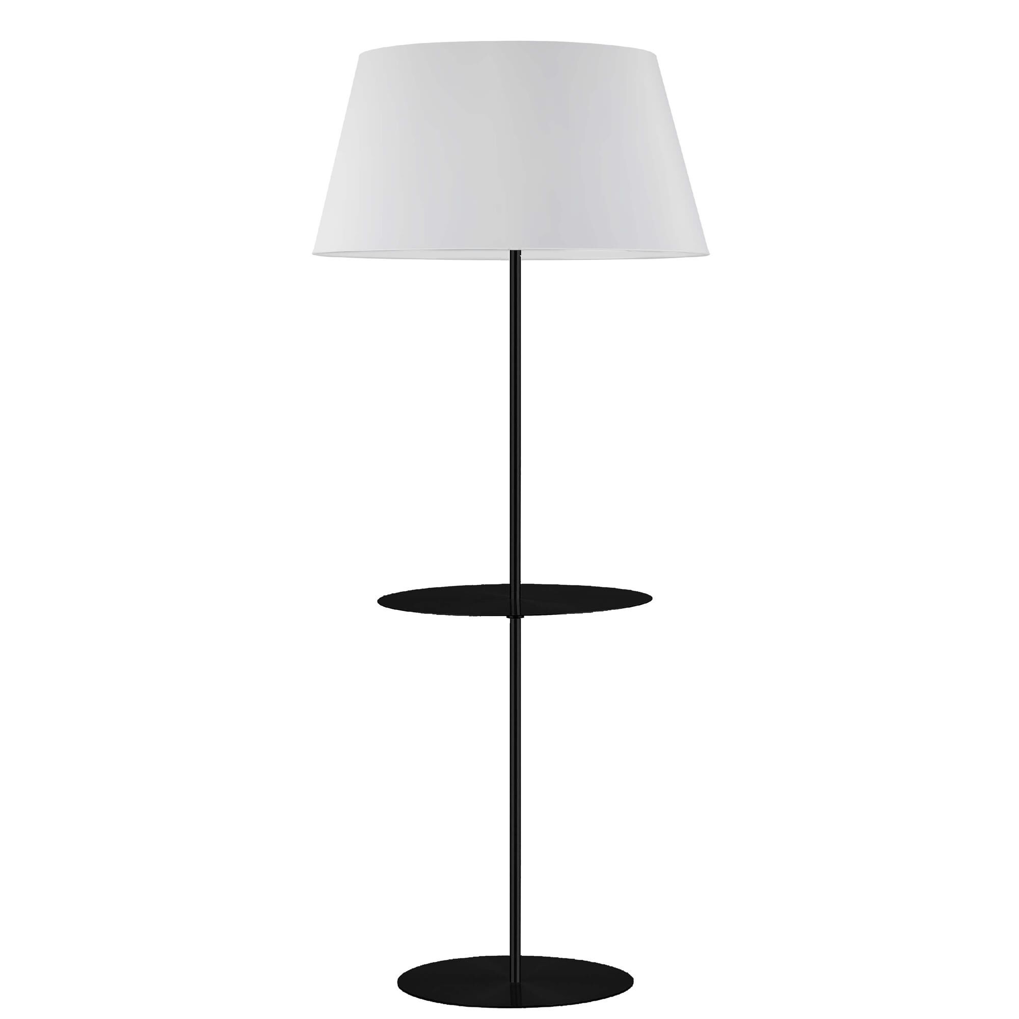 Shown in Matte Black finish and White shade