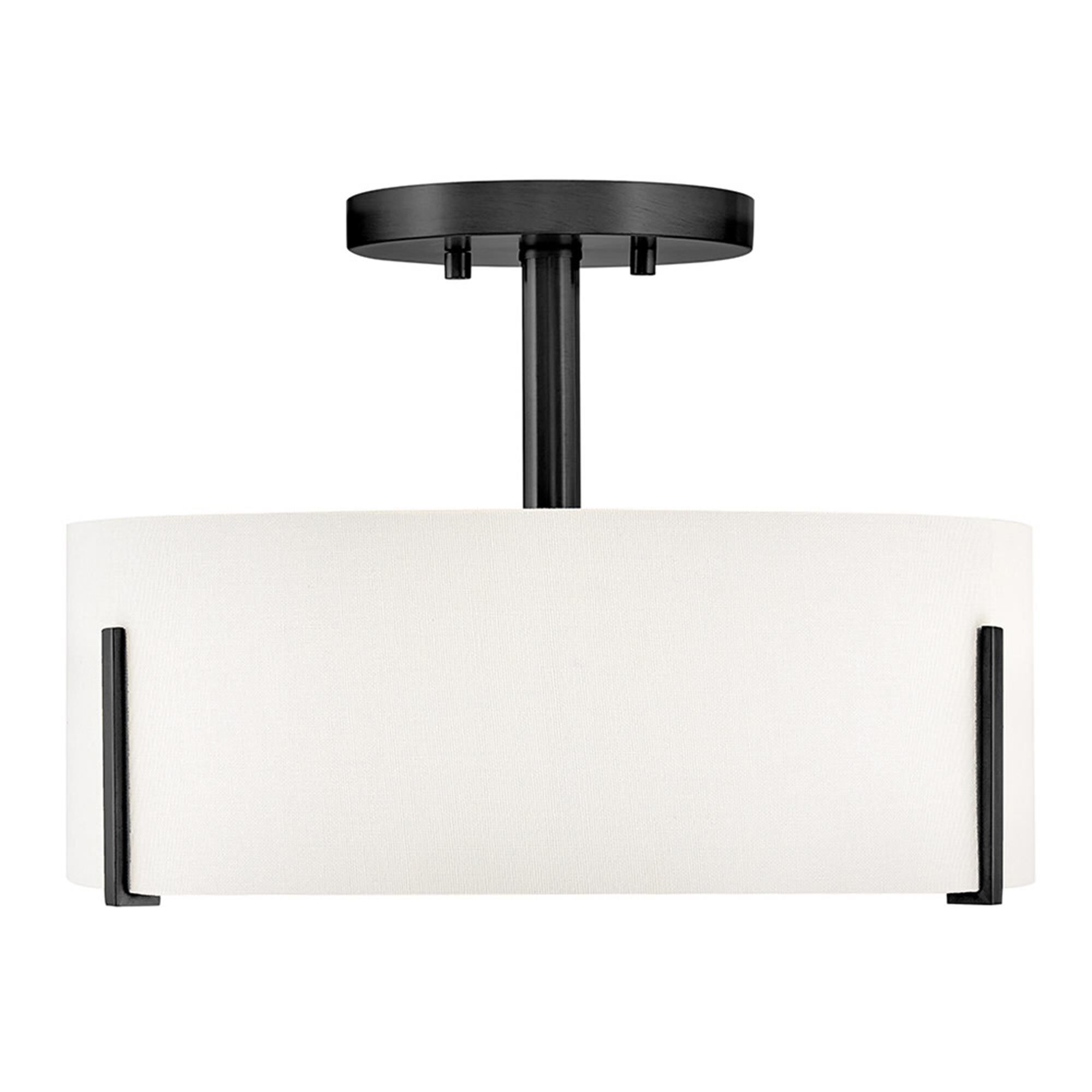 Halle 14 Inch 3 Light Semi Flush Mount,