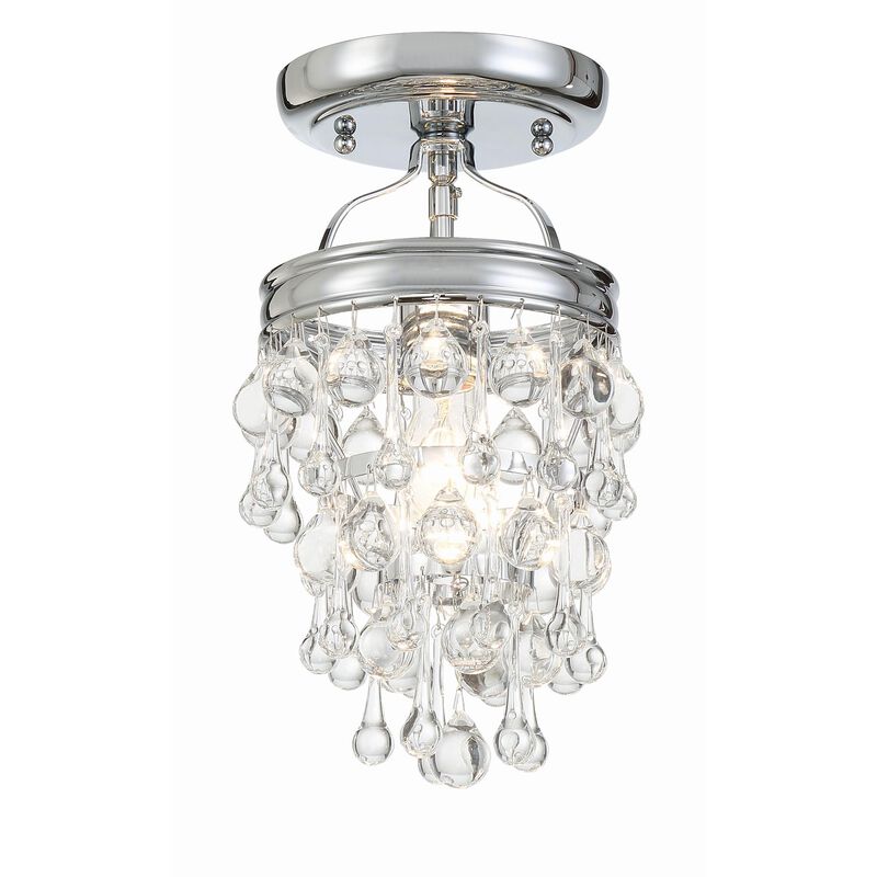 Calypso 7 Inch 1 Light Semi Flush Mount by Crystorama