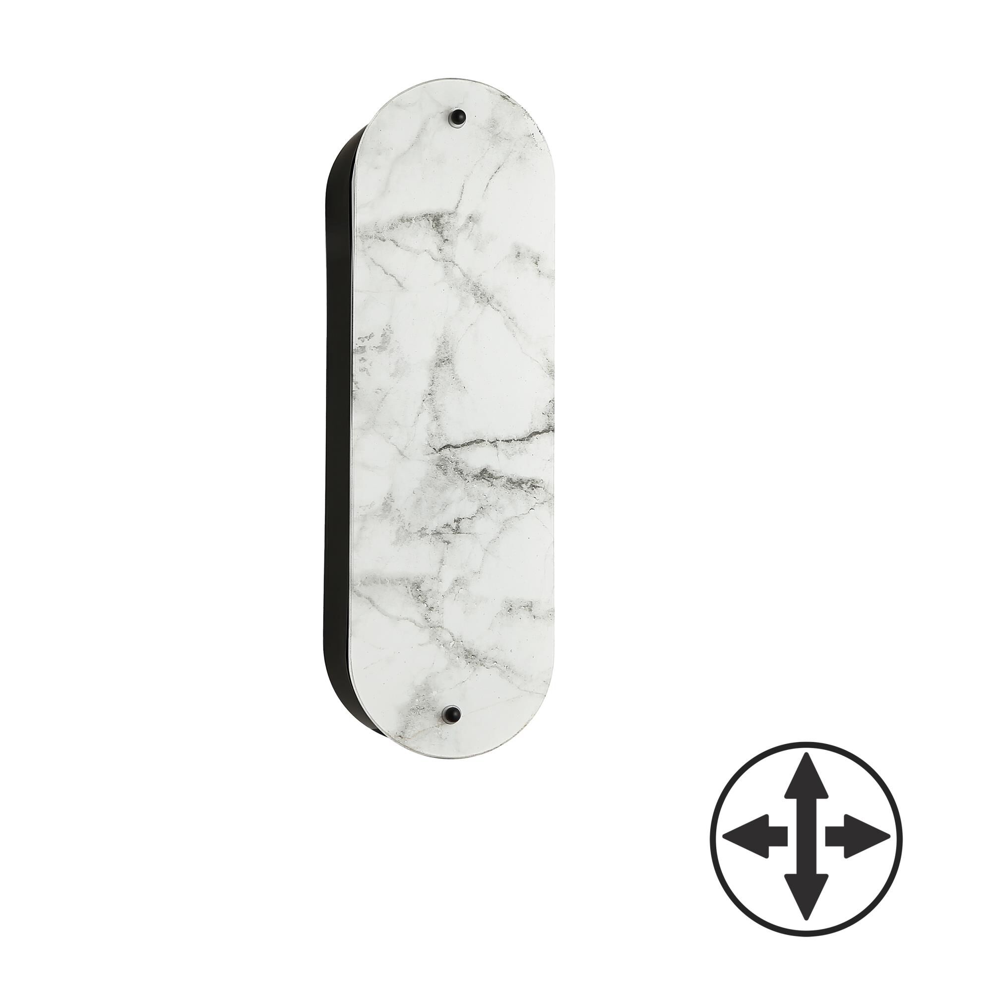 Shown in Matte Black finish and Faux Alabaster shade