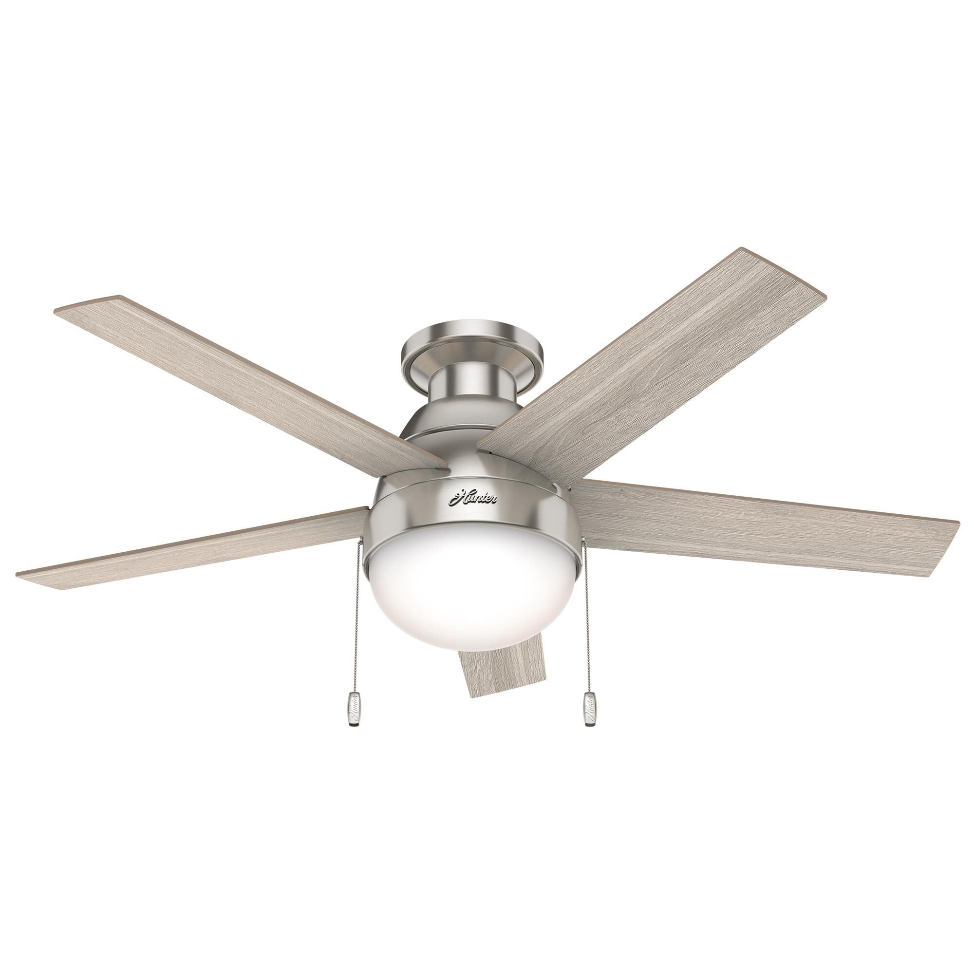 Shown in Brushed Nickel finish and Painted Cased White glass