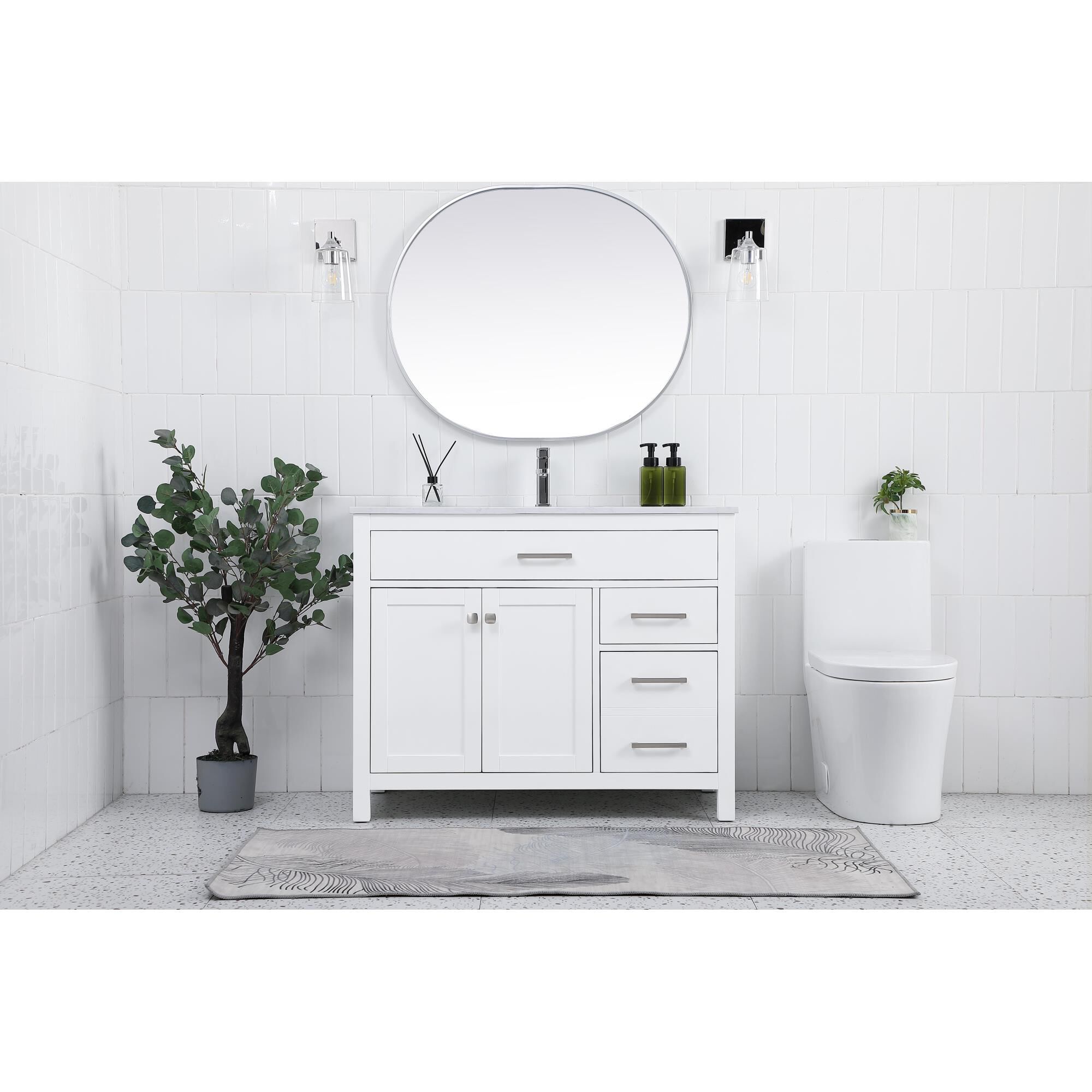 Shown in White finish