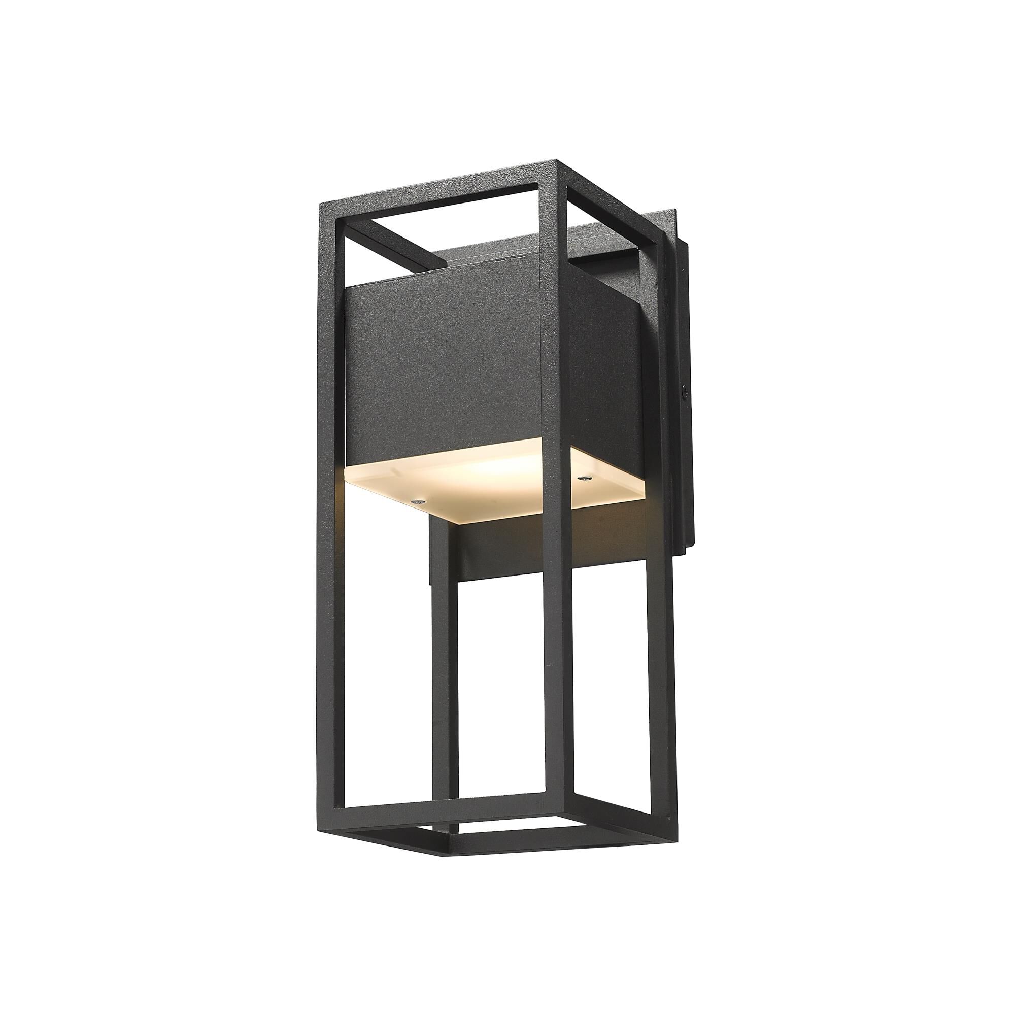Shown in Black finish and Glass shade