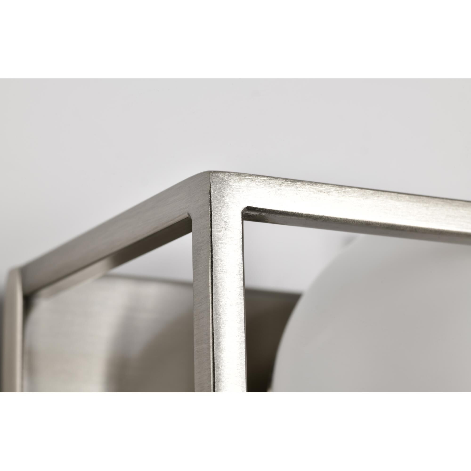 Shown in Brushed Nickel finish and Frost glass