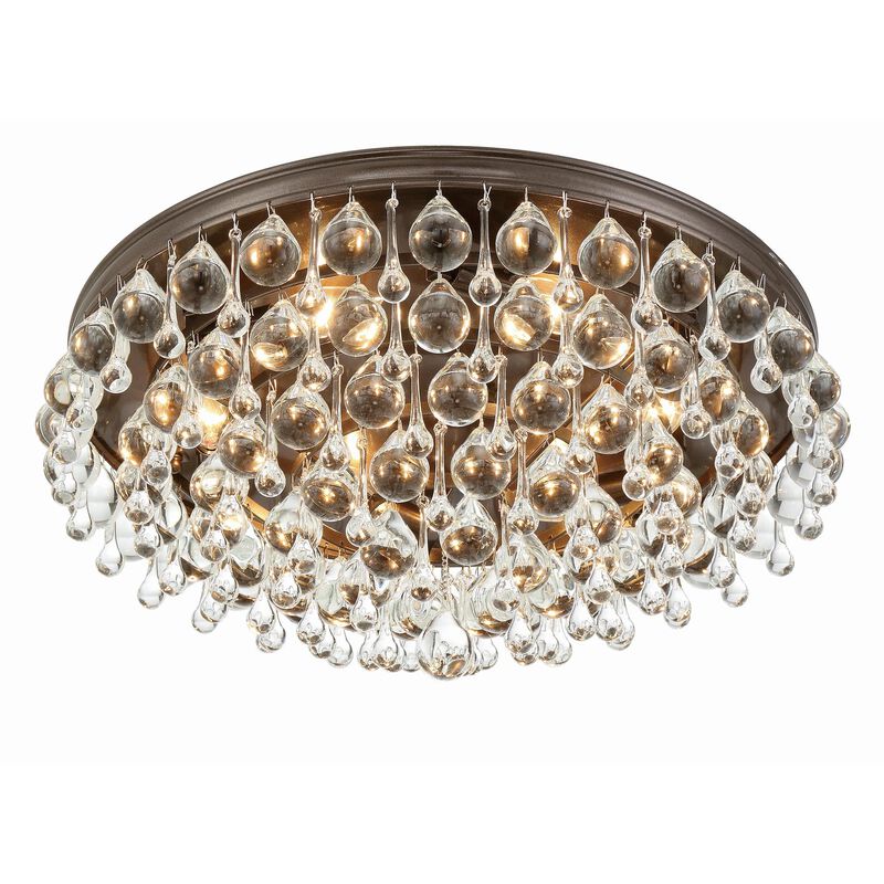 Calypso 20 Inch 6 Light Flush Mount by Crystorama